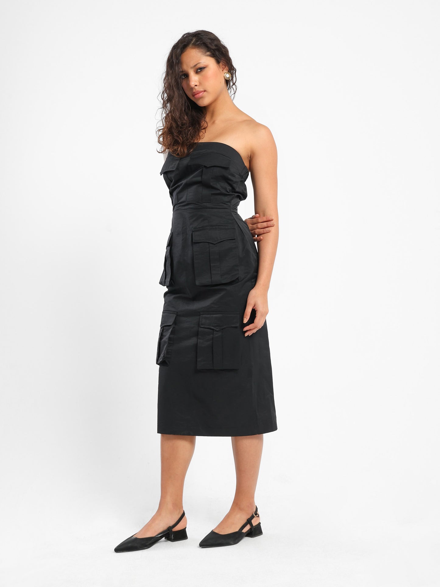 Dress Strapless Cargo Dress