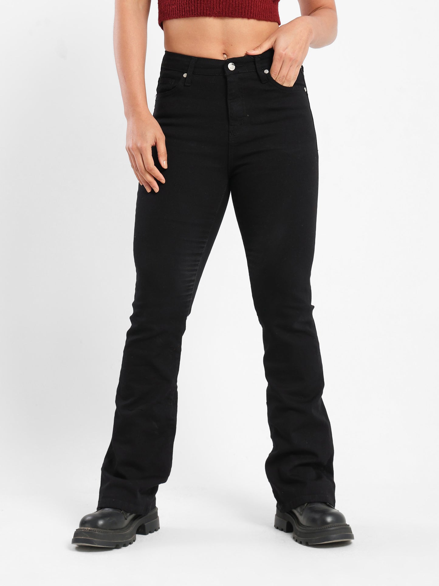 Slim Fit Boot Cut Jeans