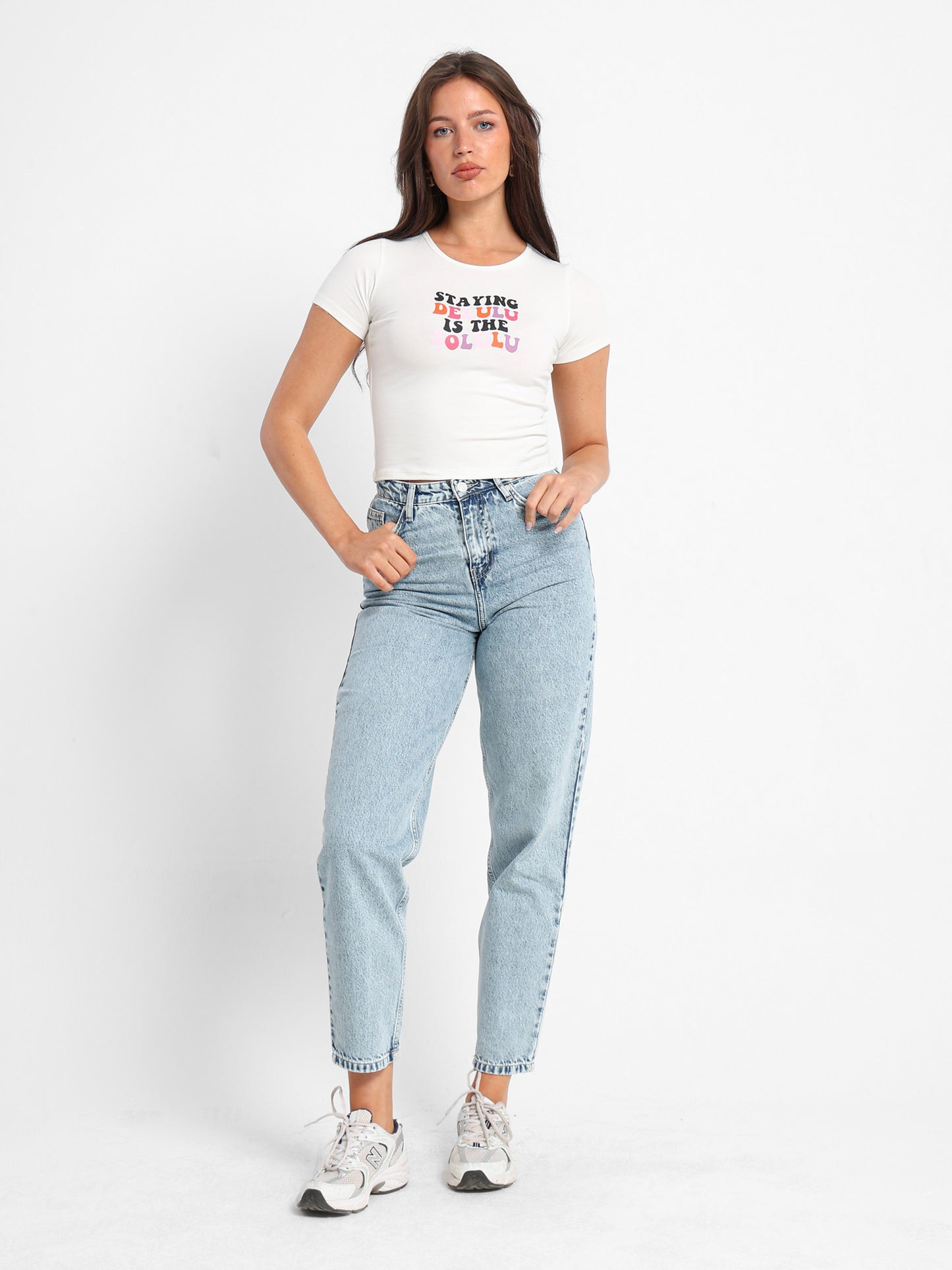 Colorful Text Print Baby Tee