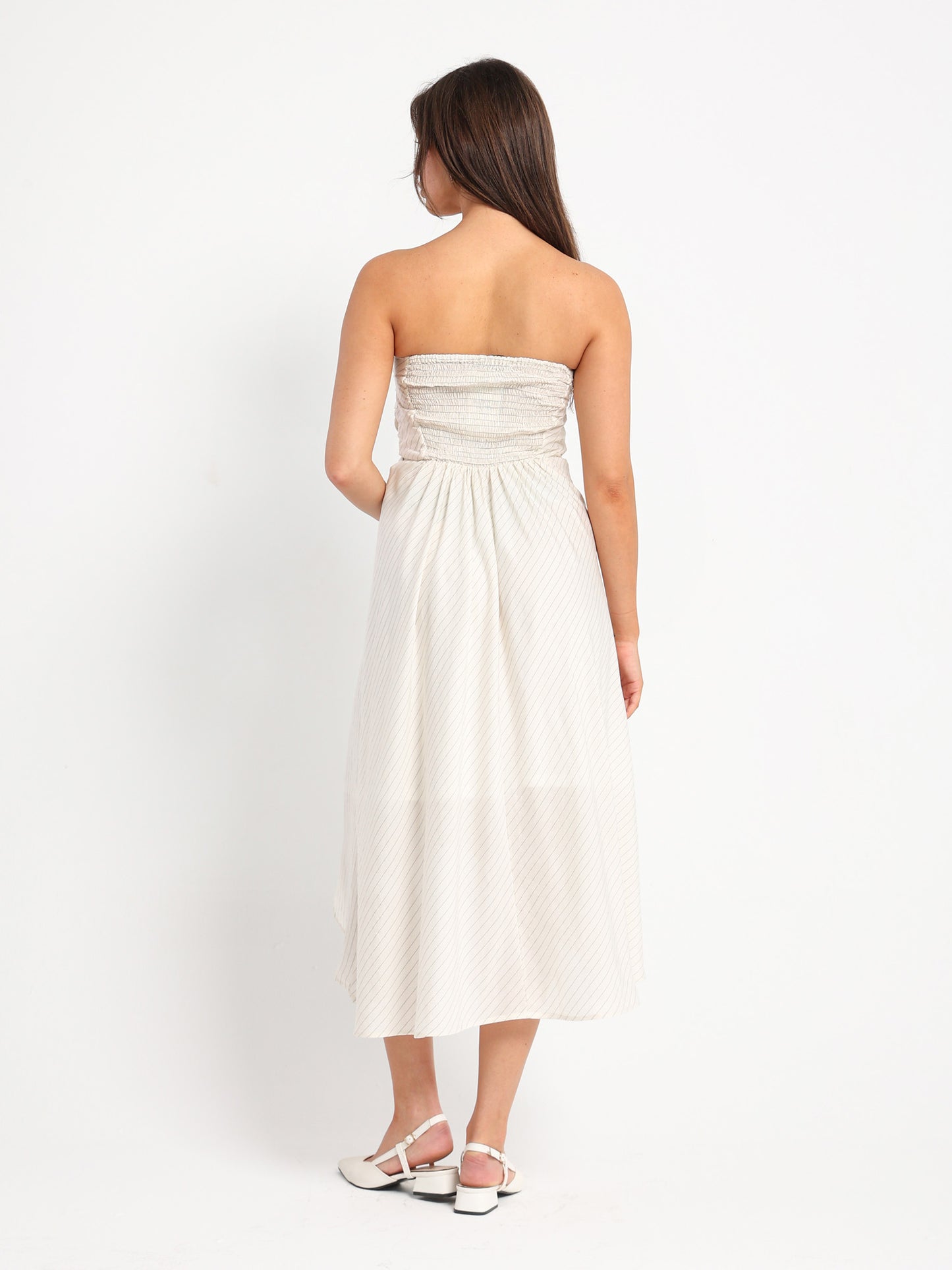 Striped Strapless Dress