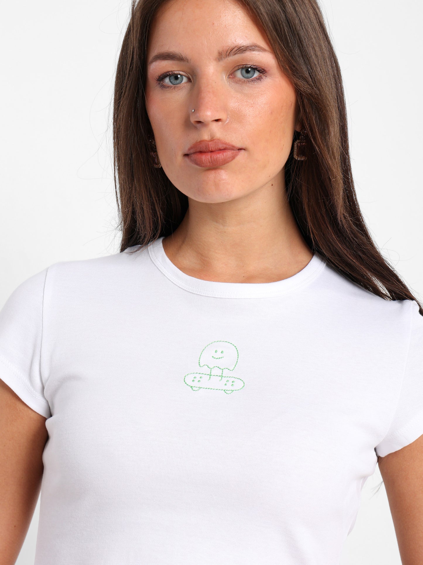 Skater Embroidered Baby Tee