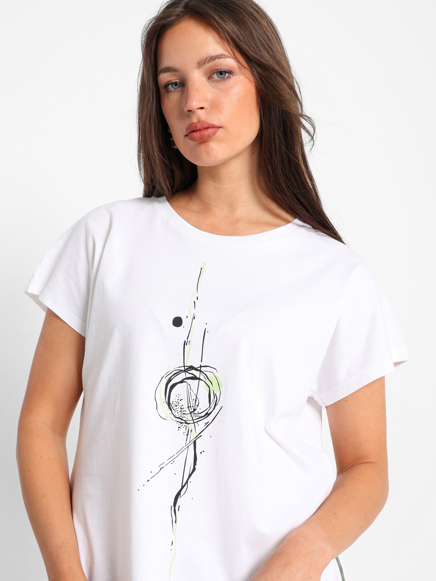 Shapes Front Print T-Shirt