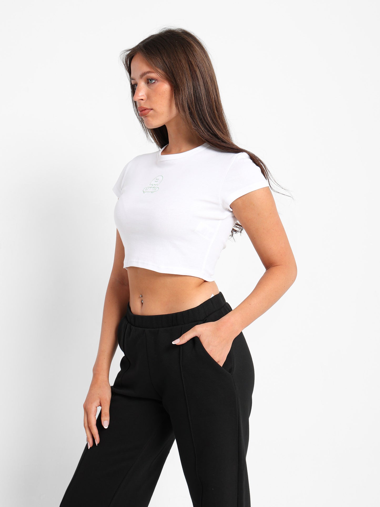 Skater Embroidered Baby Tee