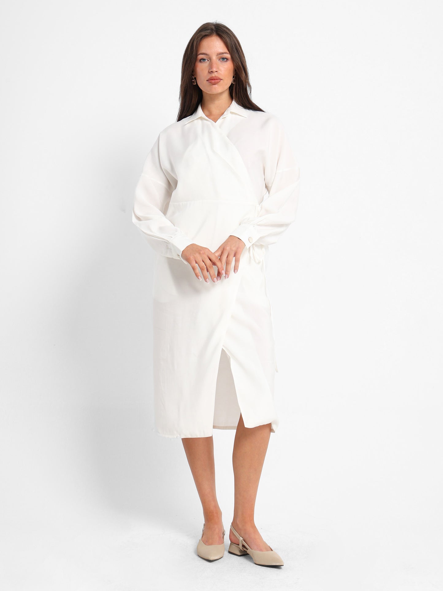 Wrapped Midi Dress