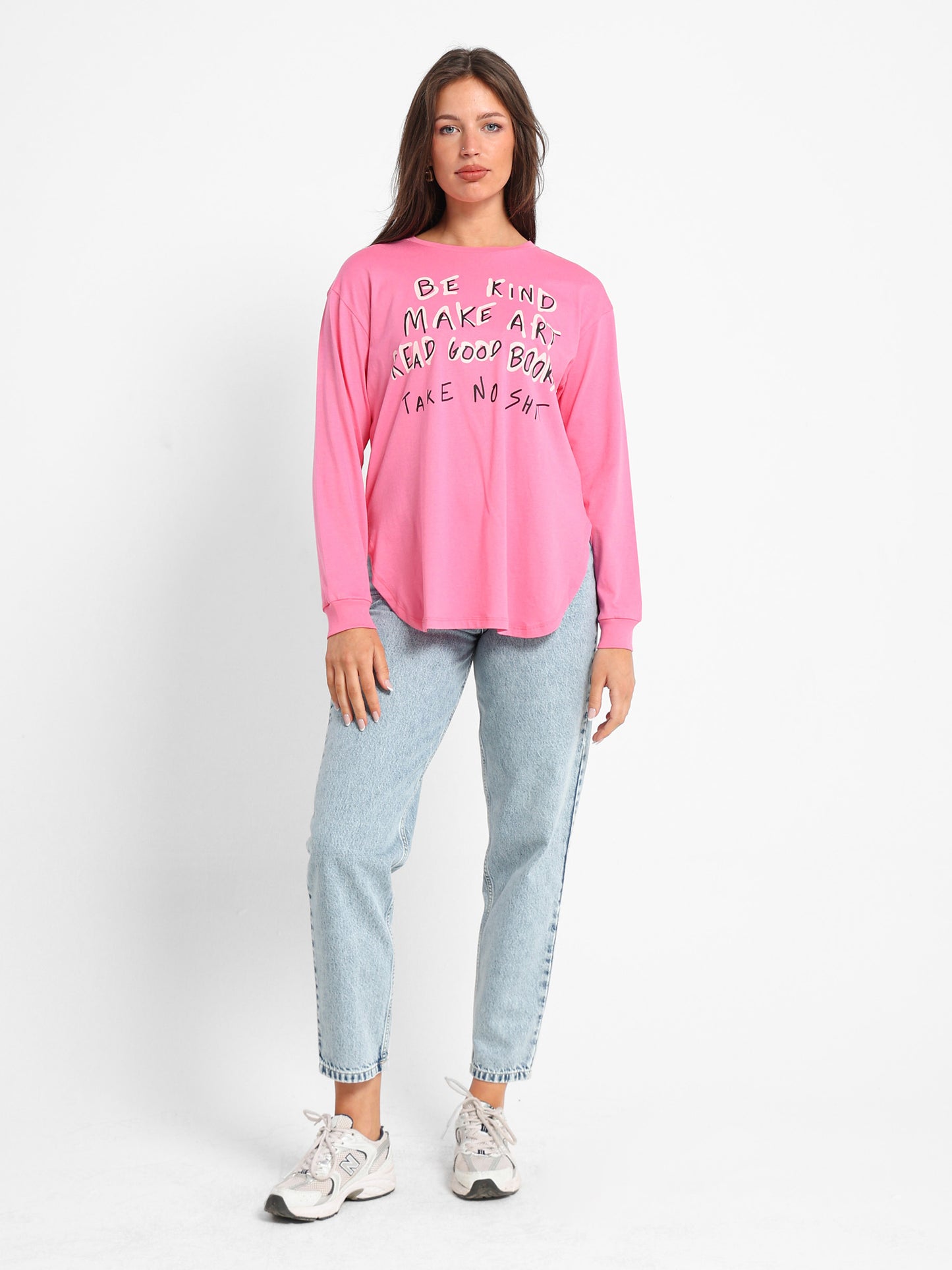 "Be Kind" Oversized Long-Sleeve T-Shirt