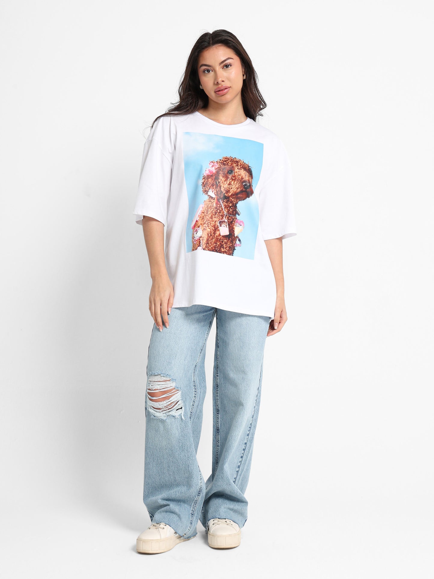 Oversized T-Shirt Dog Print