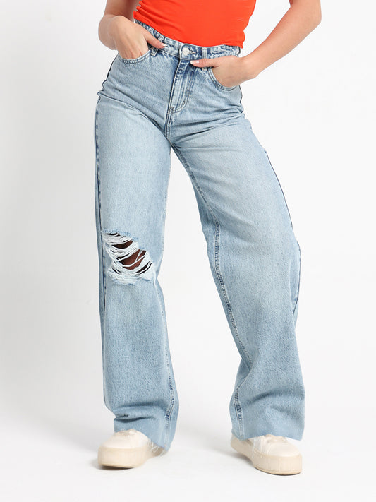 Wide Leg Denim Jeans