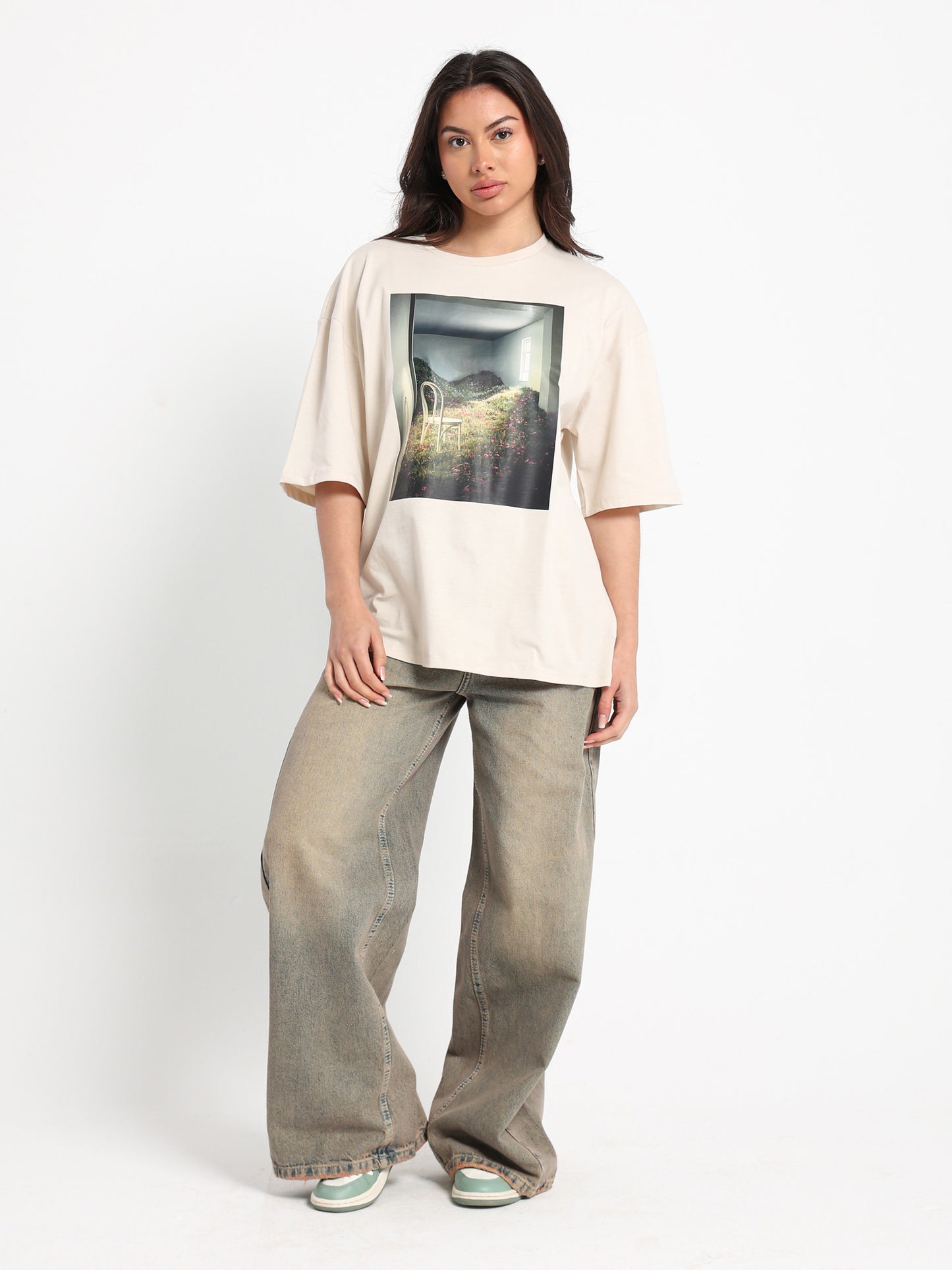 Oversized T-Shirt Front Printed Print