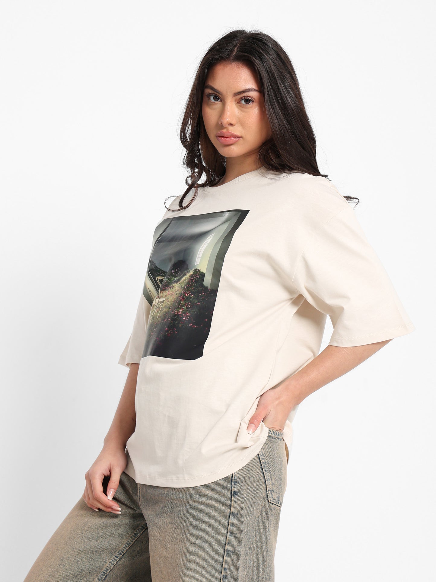 Oversized T-Shirt Front Printed Print