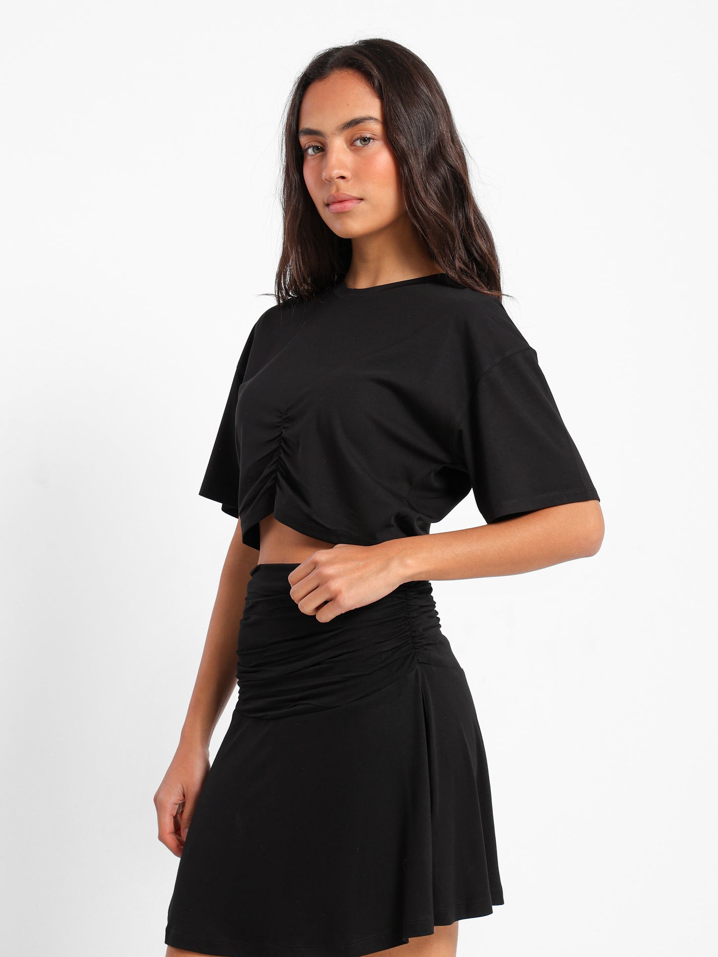 Fitted Waist Short Sleeve Tee