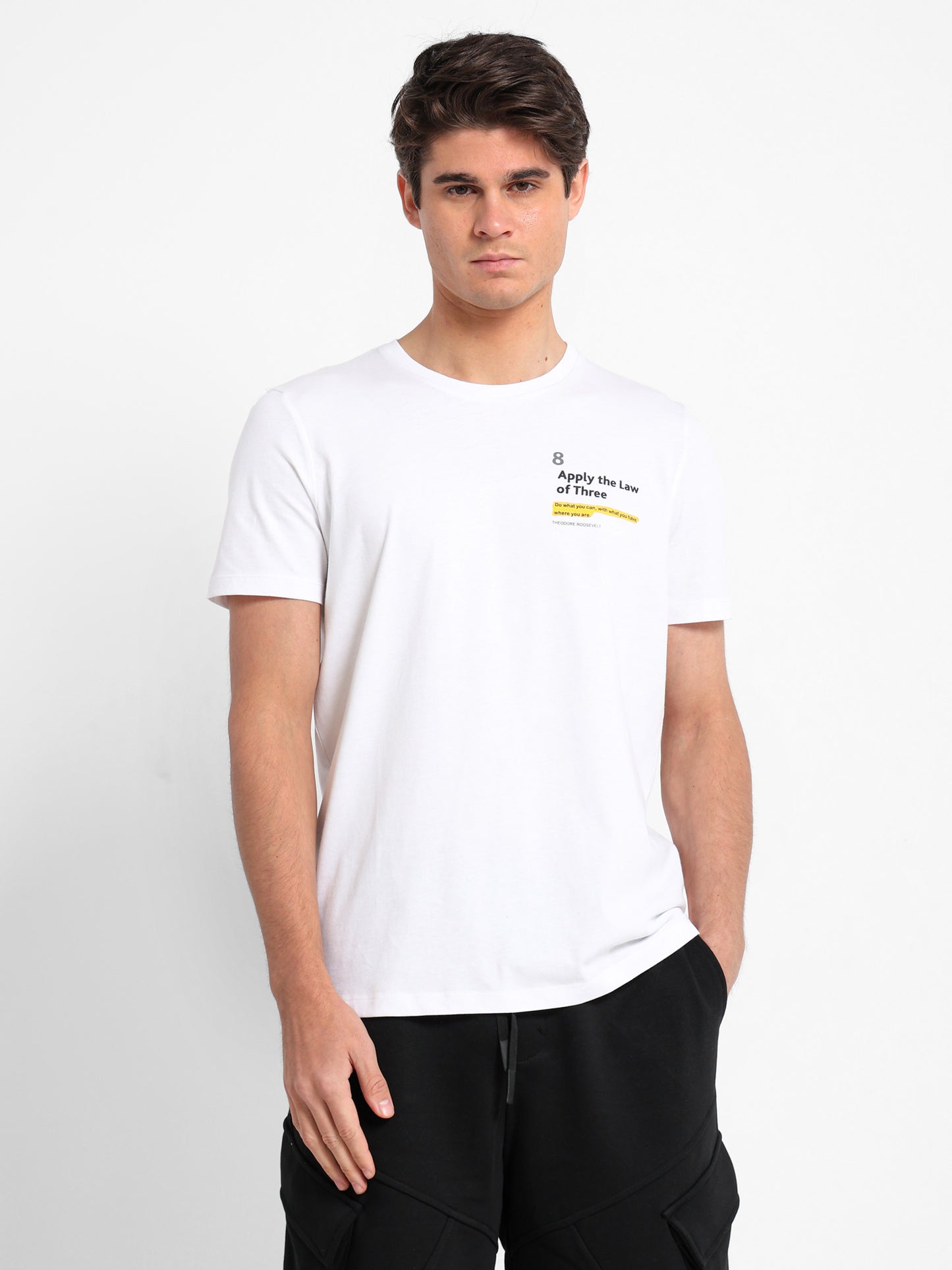 Apply The Low of Three Printed T-Shirt