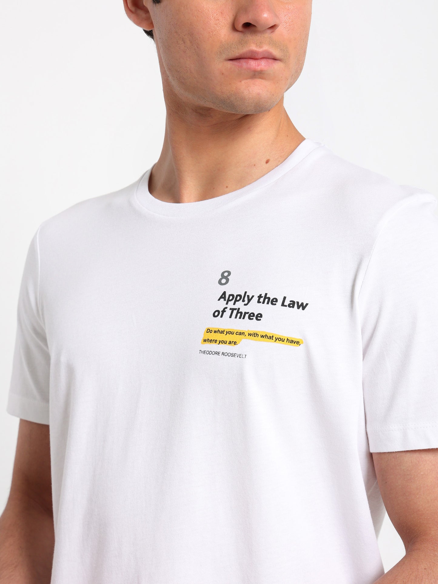 Apply The Low of Three Printed T-Shirt