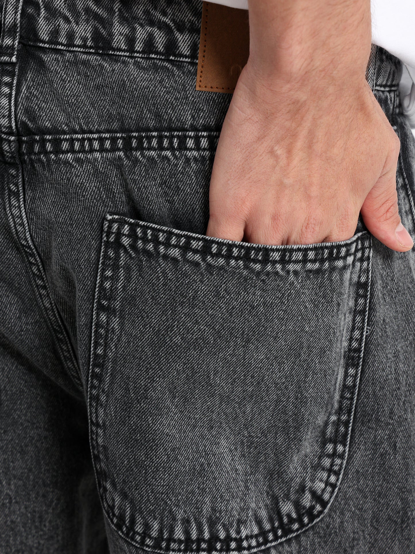 Loose Fit Jeans with Waist Cord