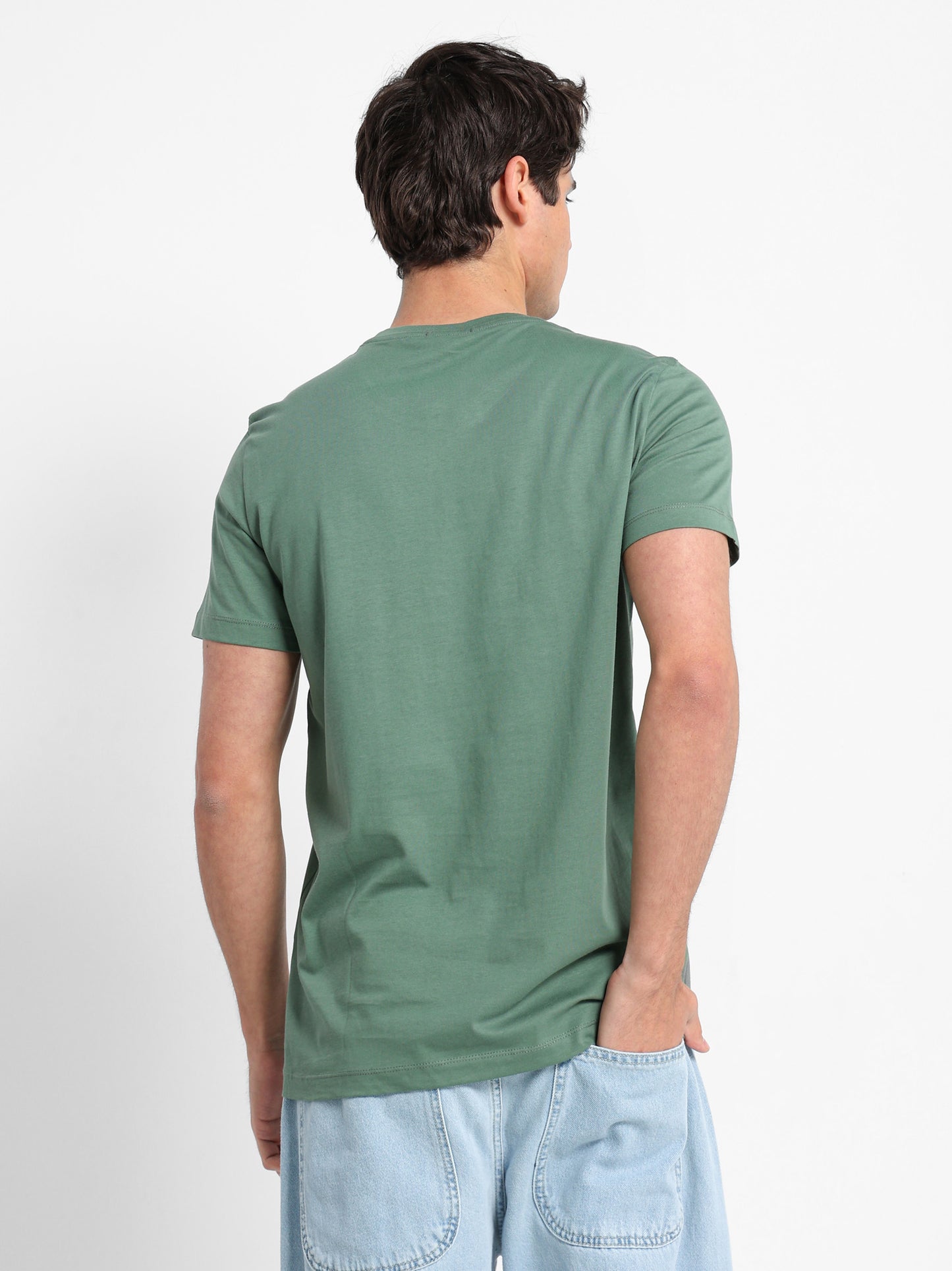 Front Text Print Short Sleeve T-Shirt