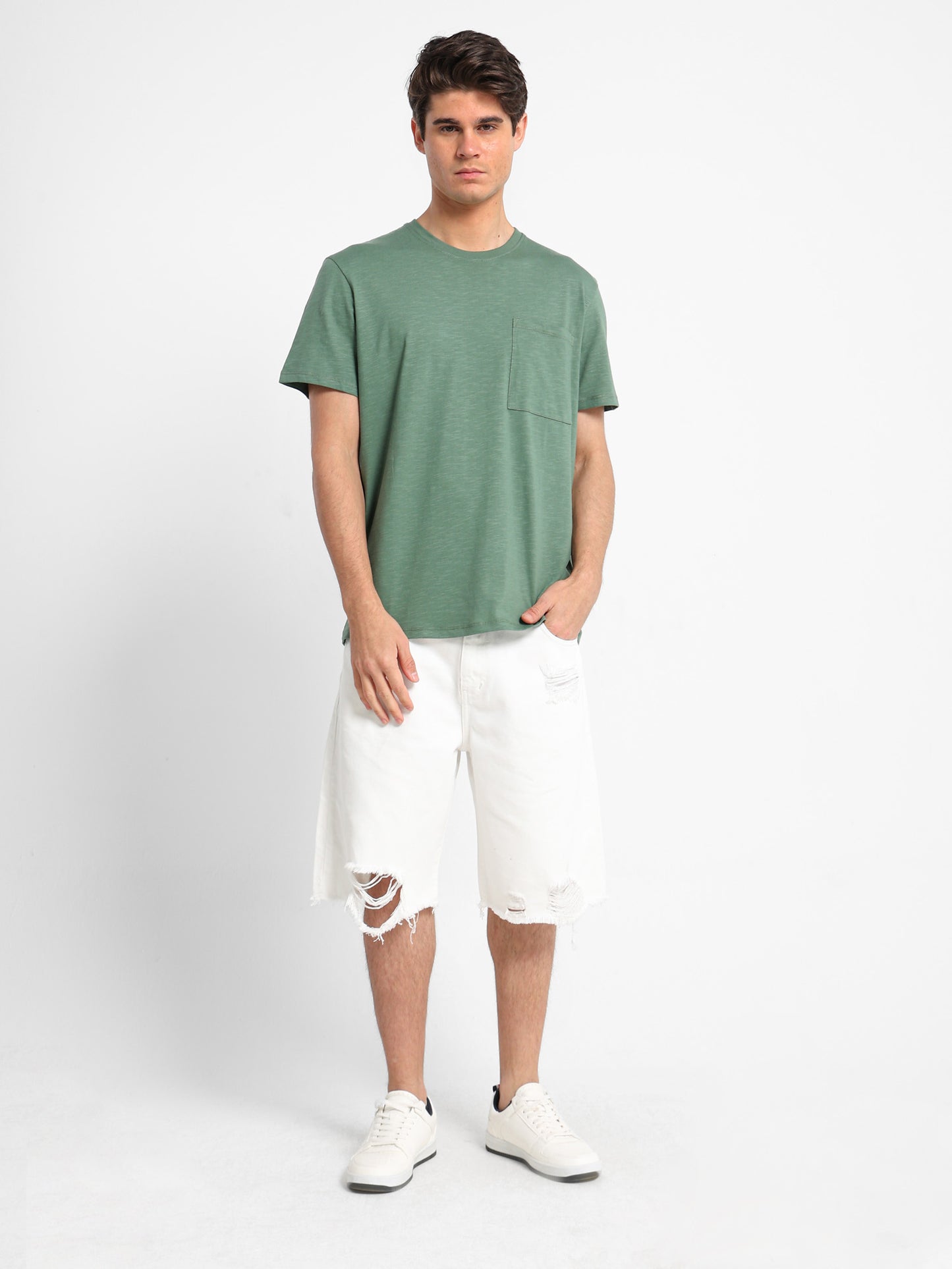 Relaxed Fit T-Shirt with Front Pocket