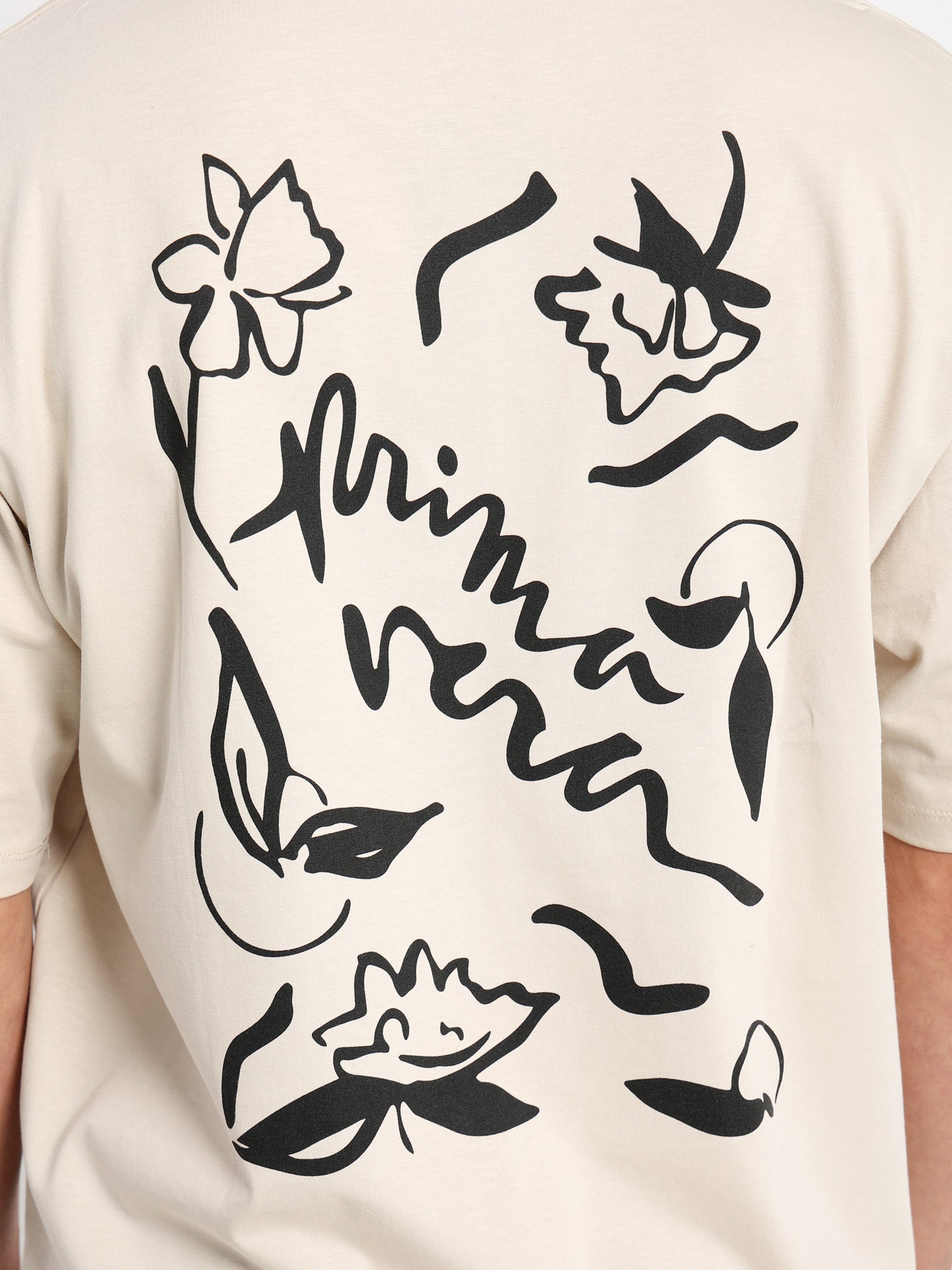 Artistic Sketched Flowers Graphic T-Shirt