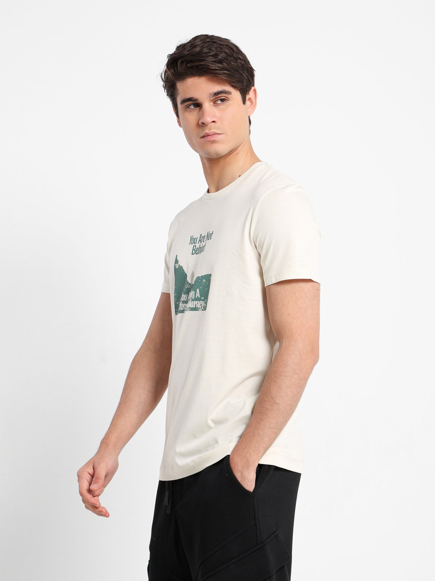 You Are Not Behind Printed T-Shirt
