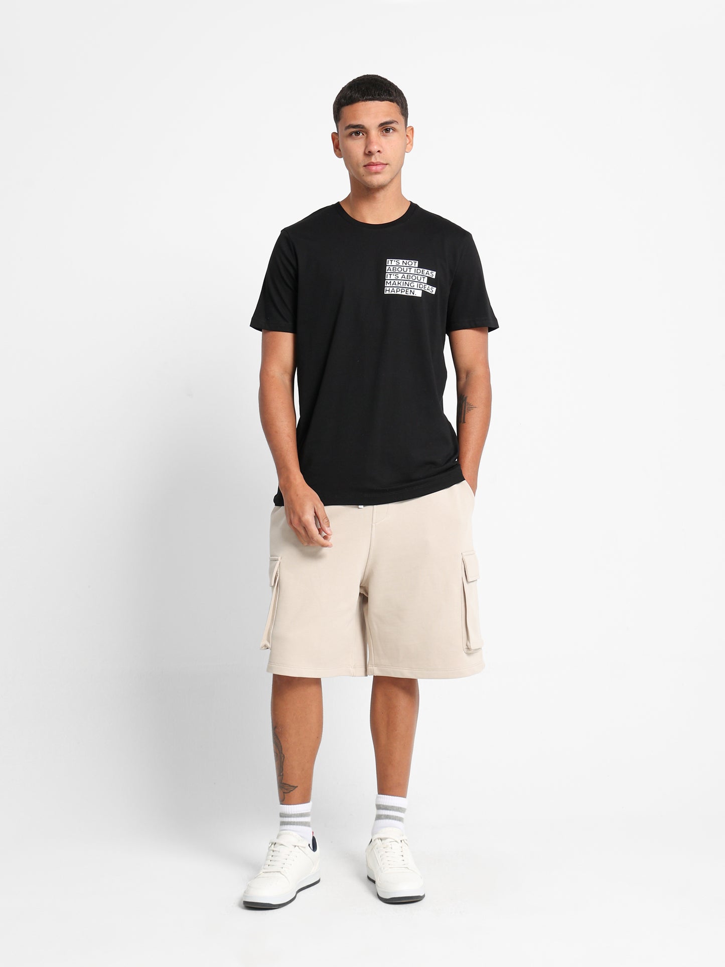 Chest Text Printed T-Shirt