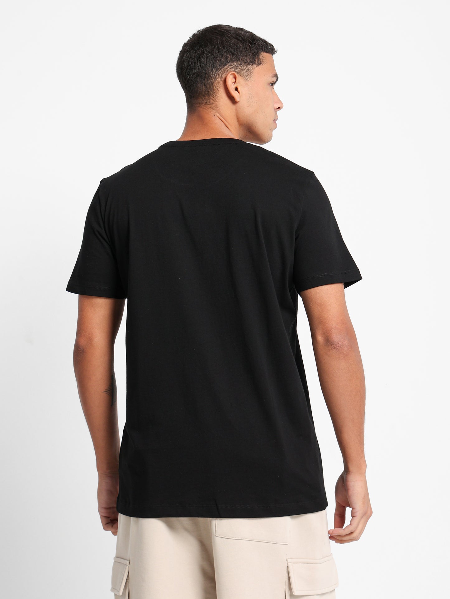Chest Text Printed T-Shirt