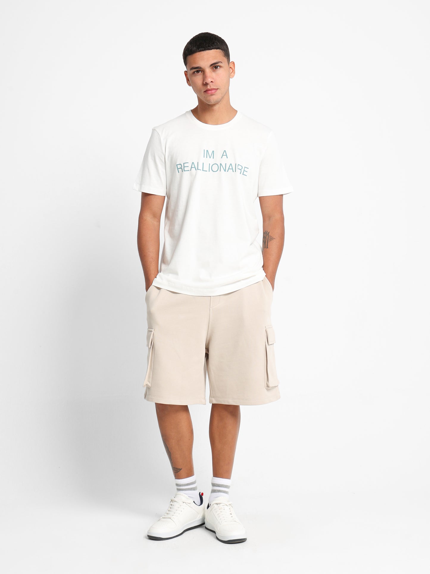 Iam A reallionaire Text Printed T-Shirt