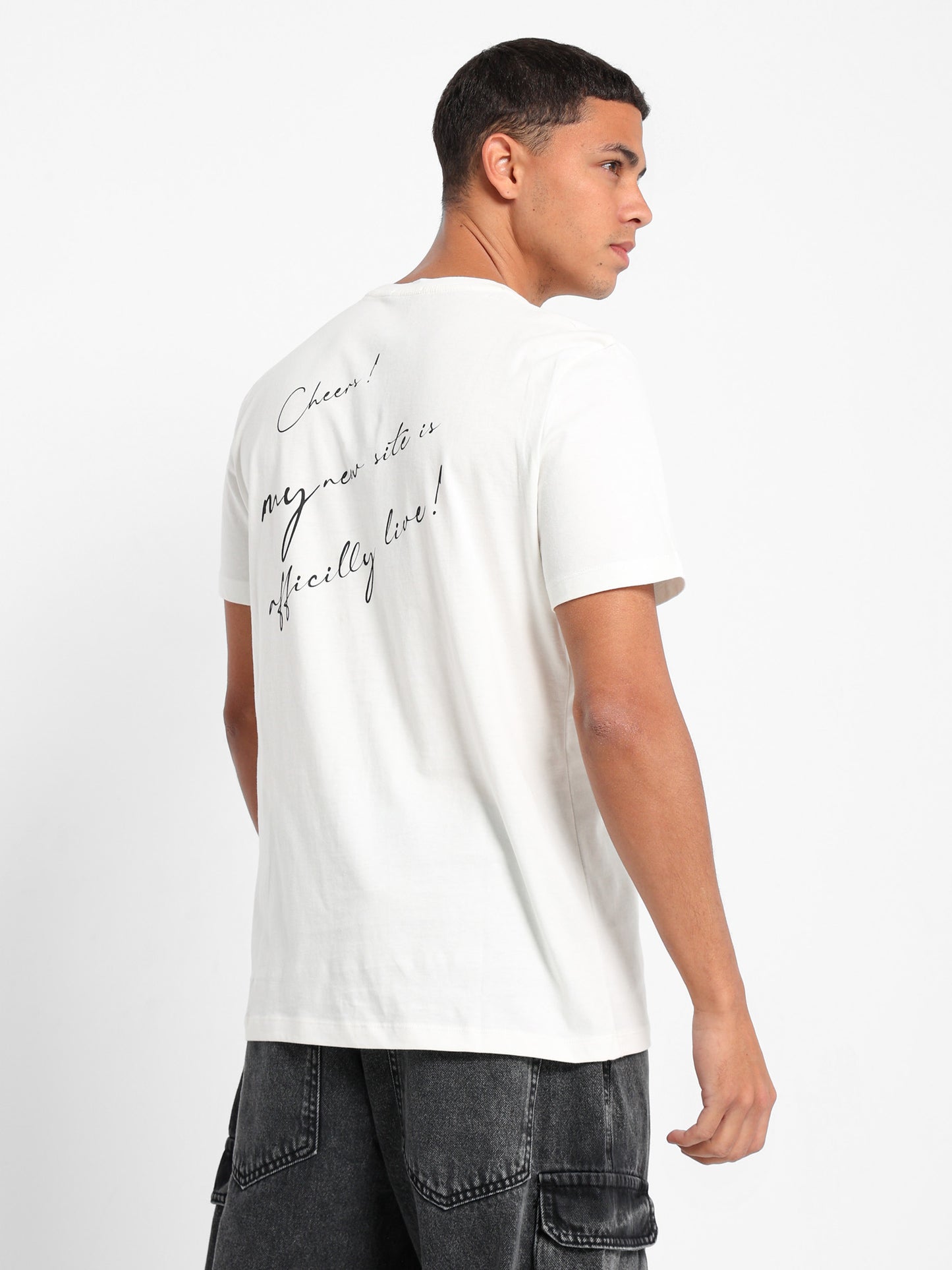 Cheers Back Print T-Shirt