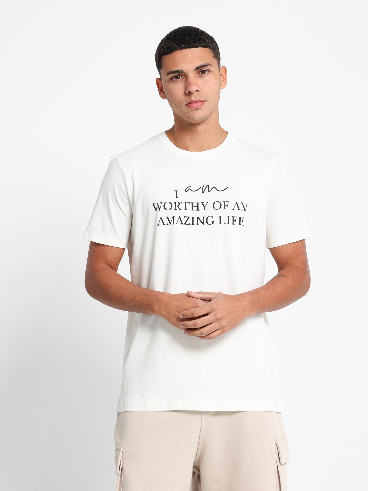 Front Text Print T-Shirt