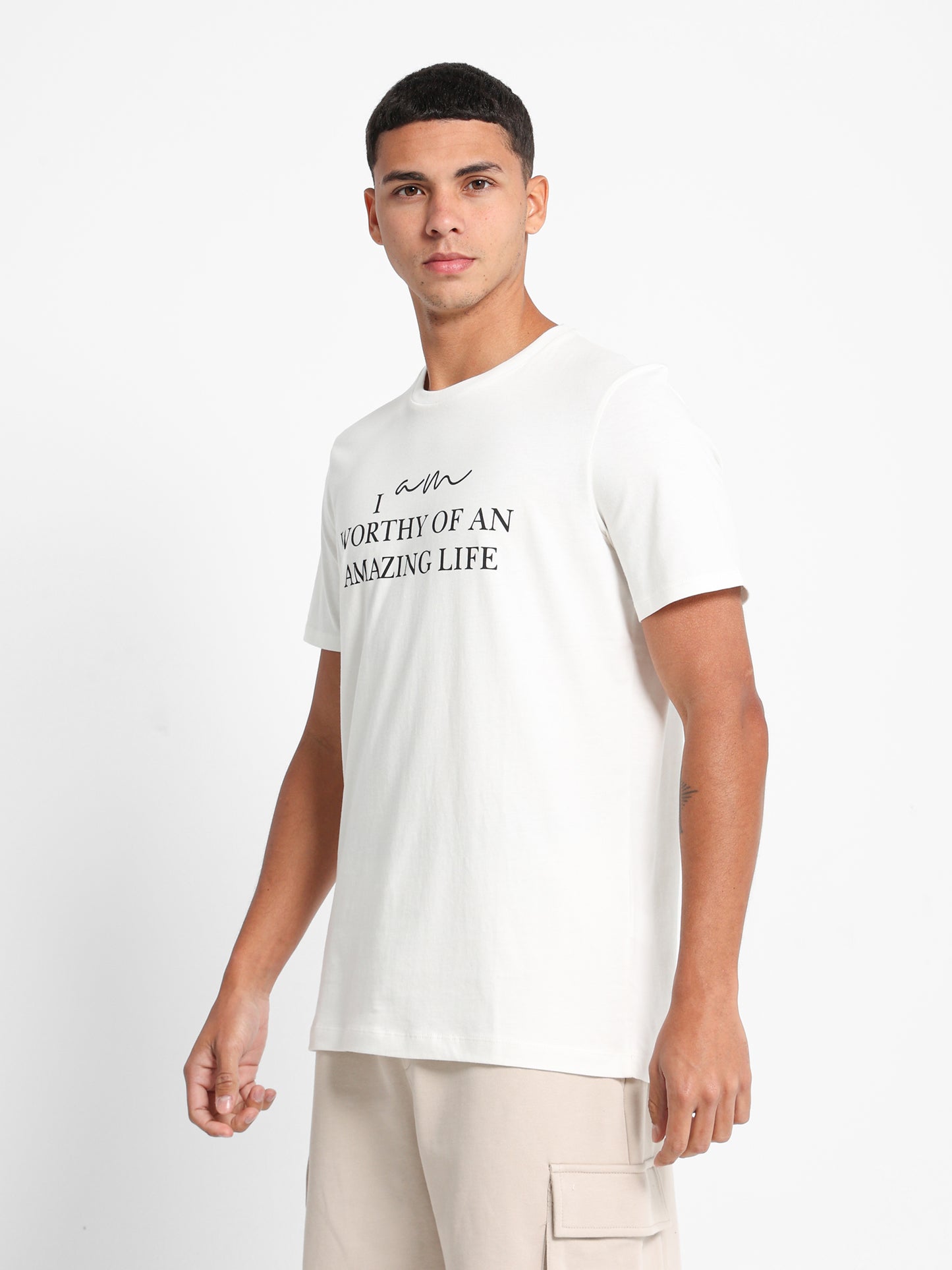 Front Text Print T-Shirt