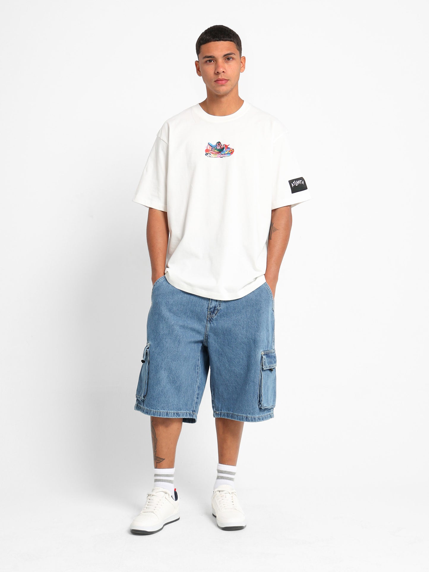 Doodle Spray Character Graphic T-Shirt