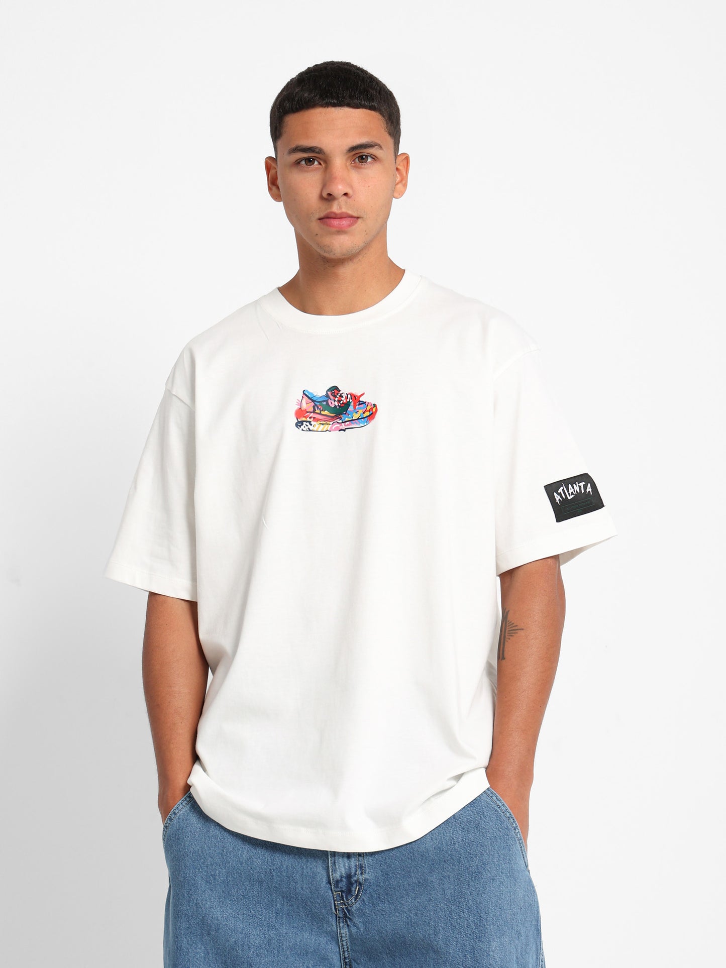 Doodle Spray Character Graphic T-Shirt