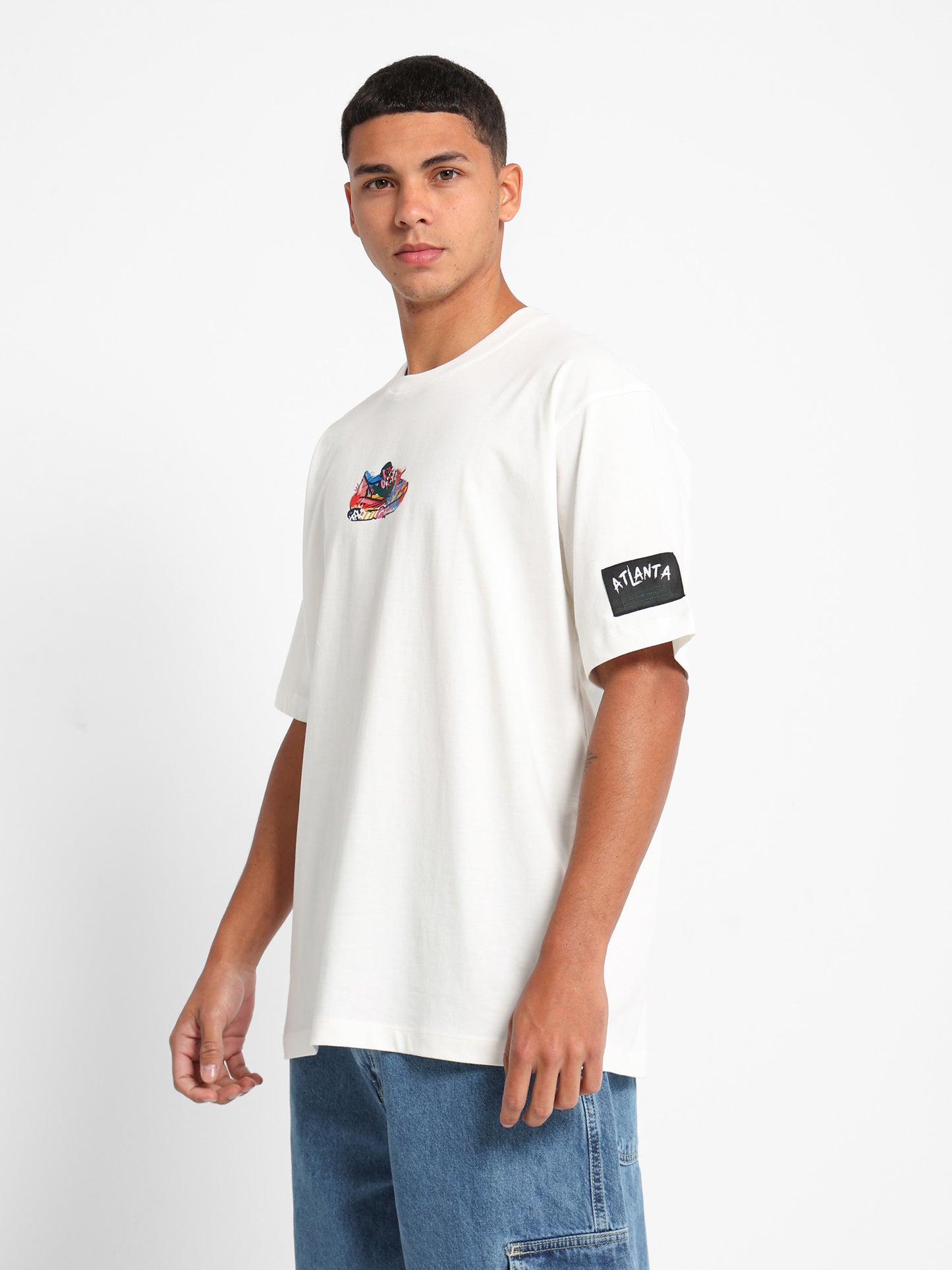 Doodle Spray Character Graphic T-Shirt