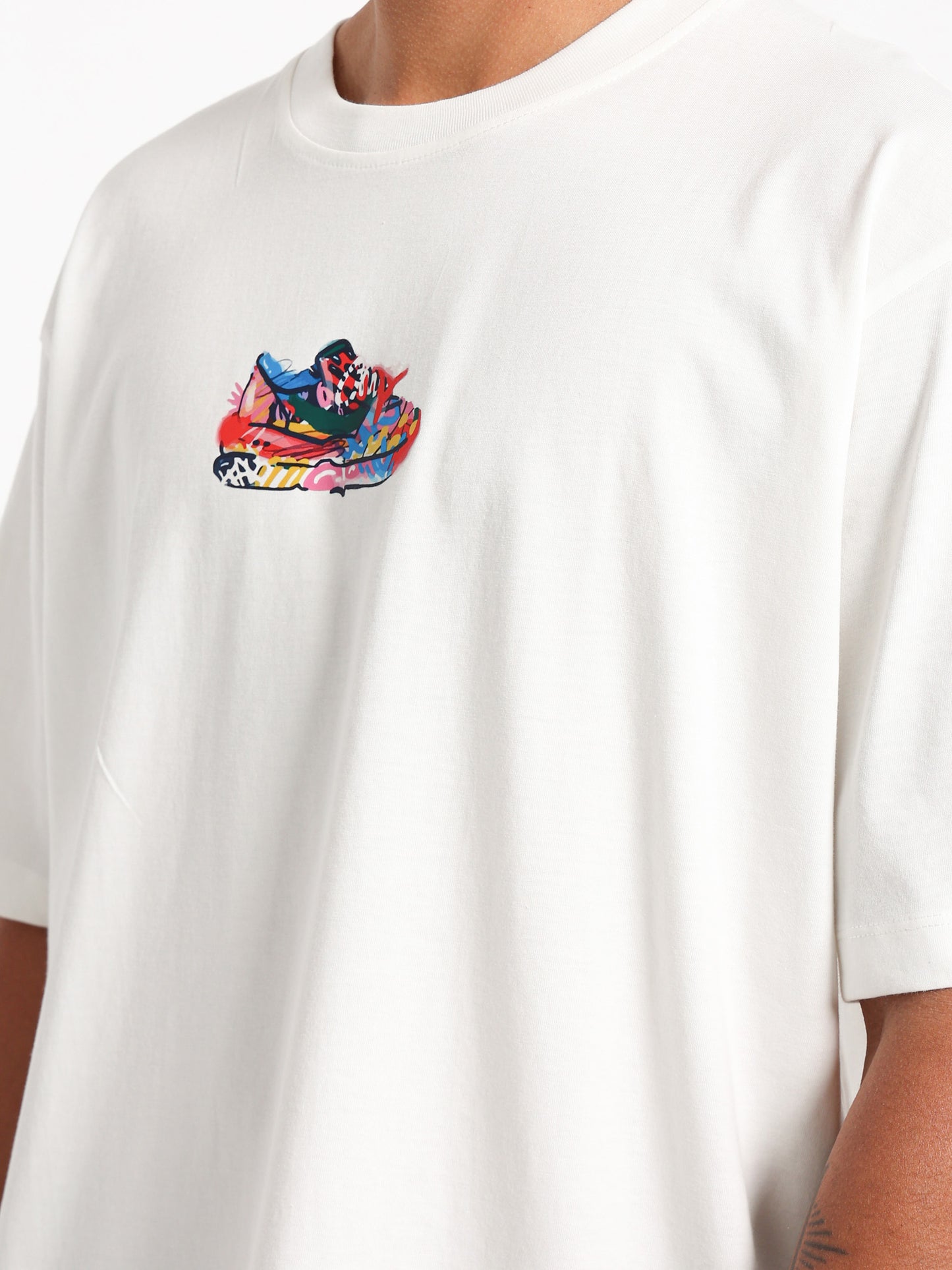 Doodle Spray Character Graphic T-Shirt