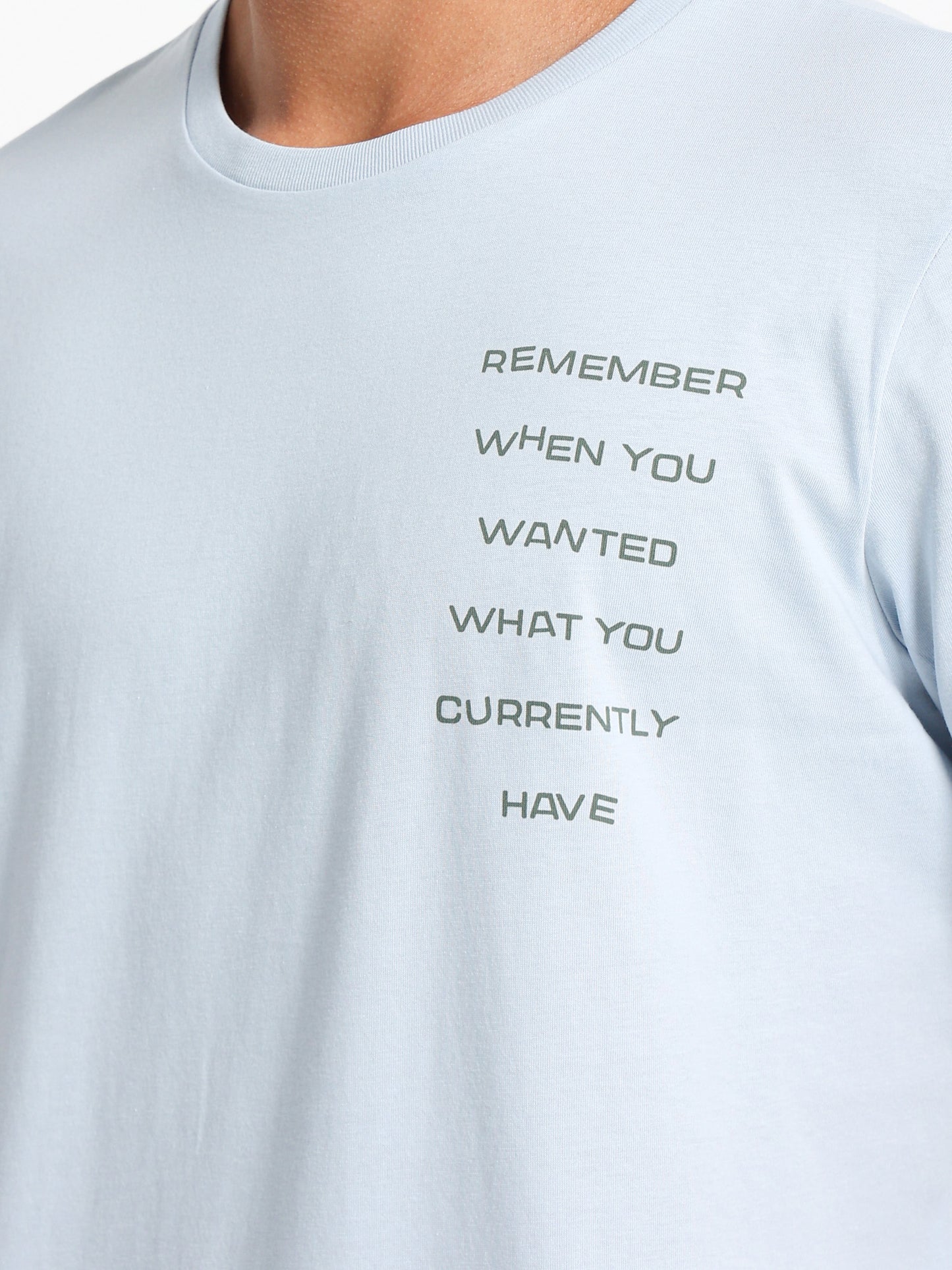 Chest Text Printed T-Shirt
