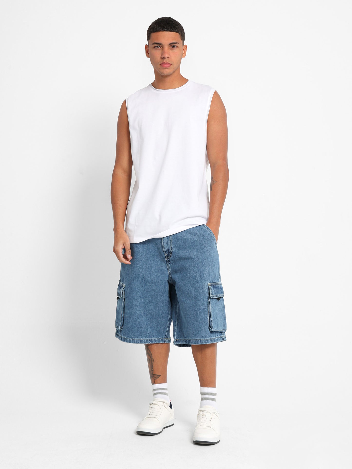 Cargo Denim Shorts