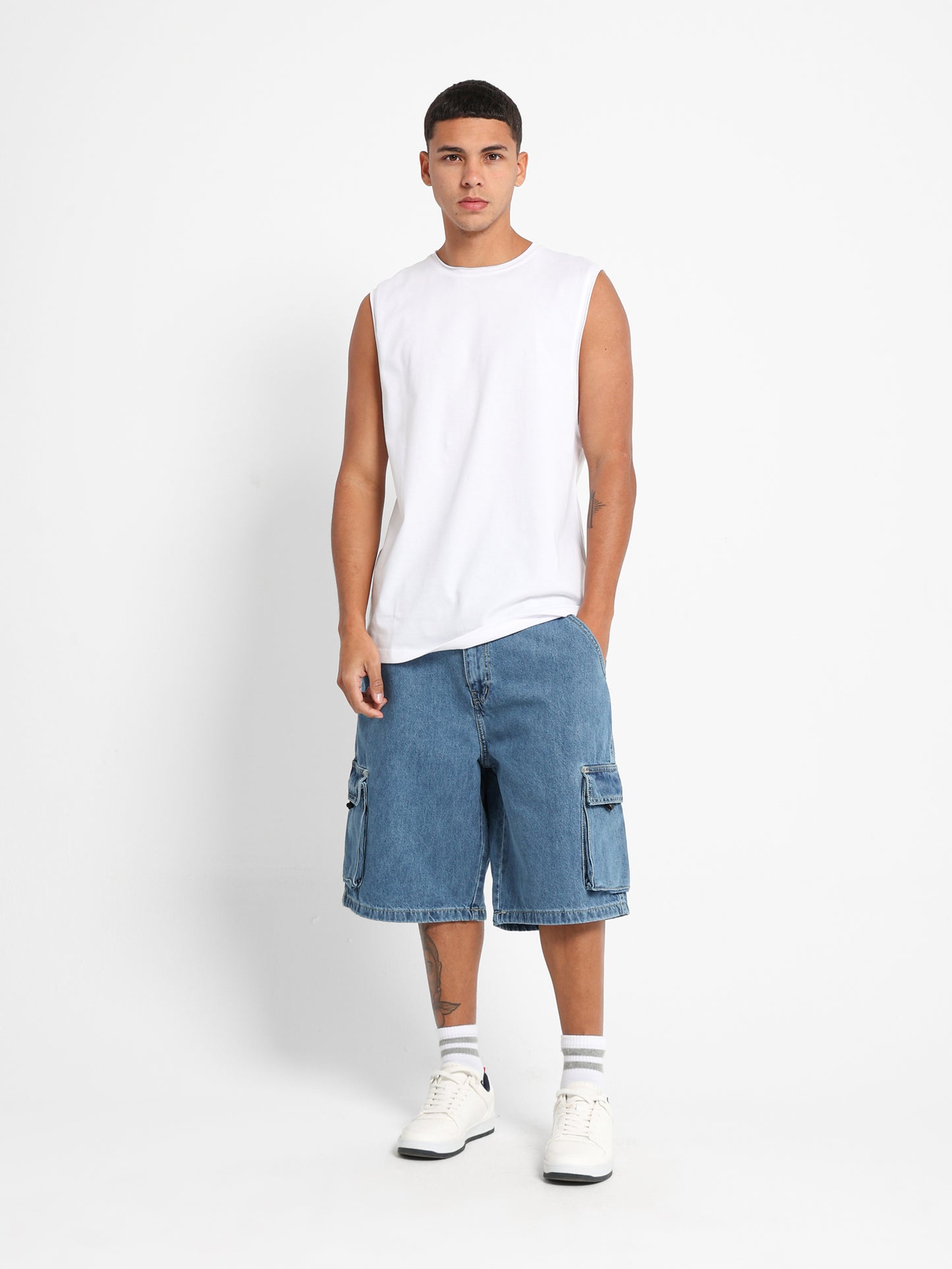 Basic Dropped Armhole T-Shirt