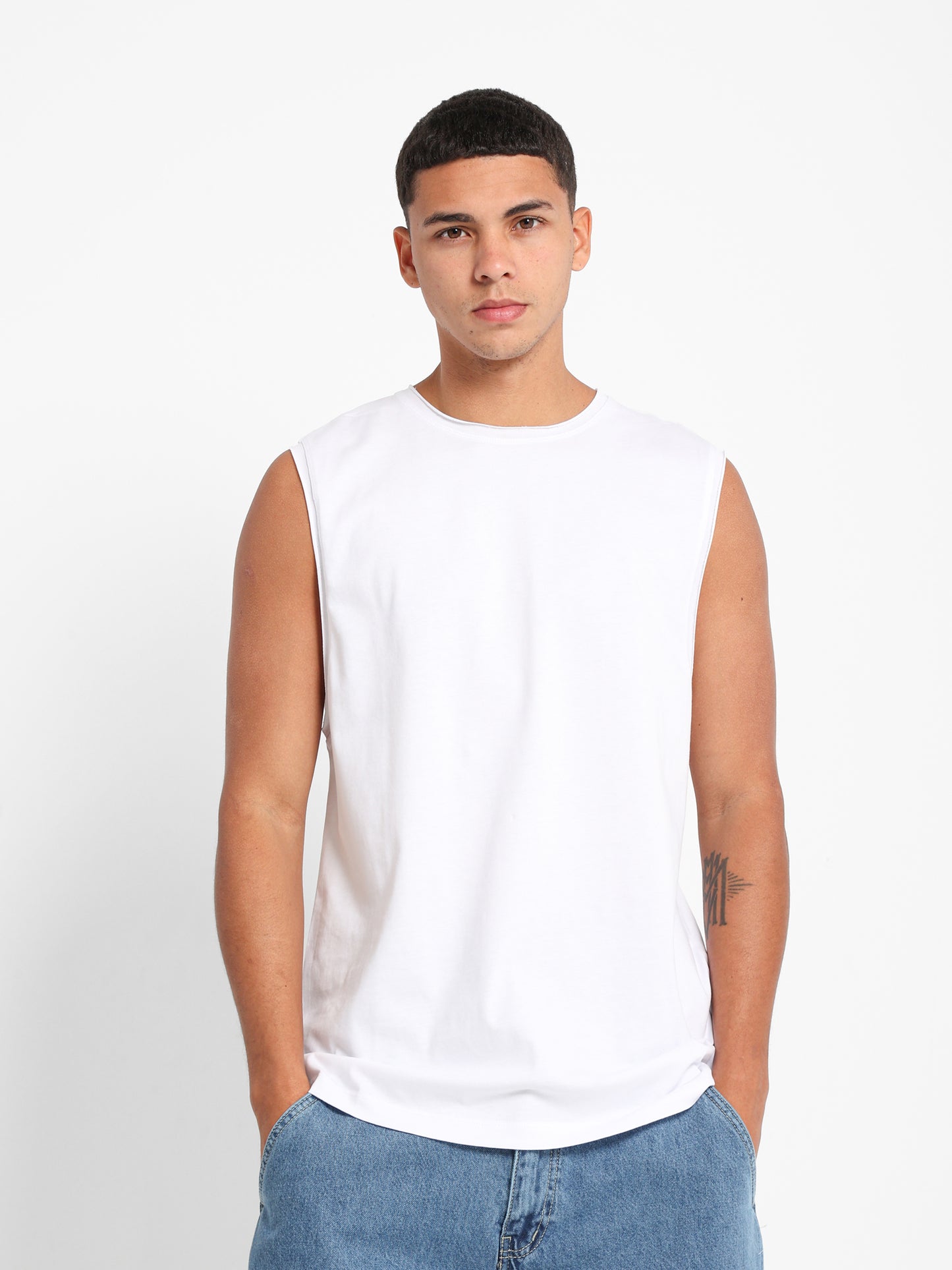 Basic Dropped Armhole T-Shirt