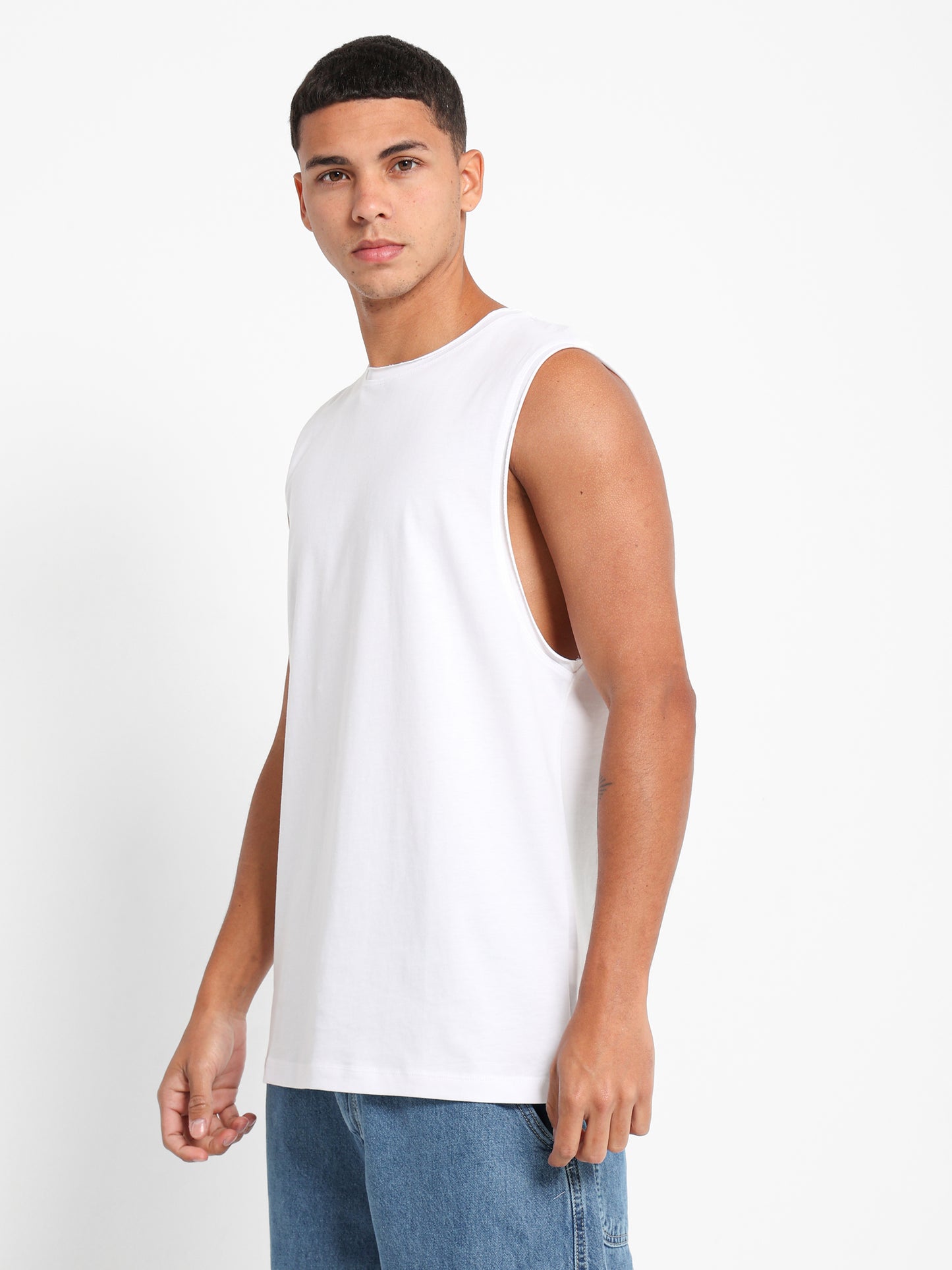 Basic Dropped Armhole T-Shirt