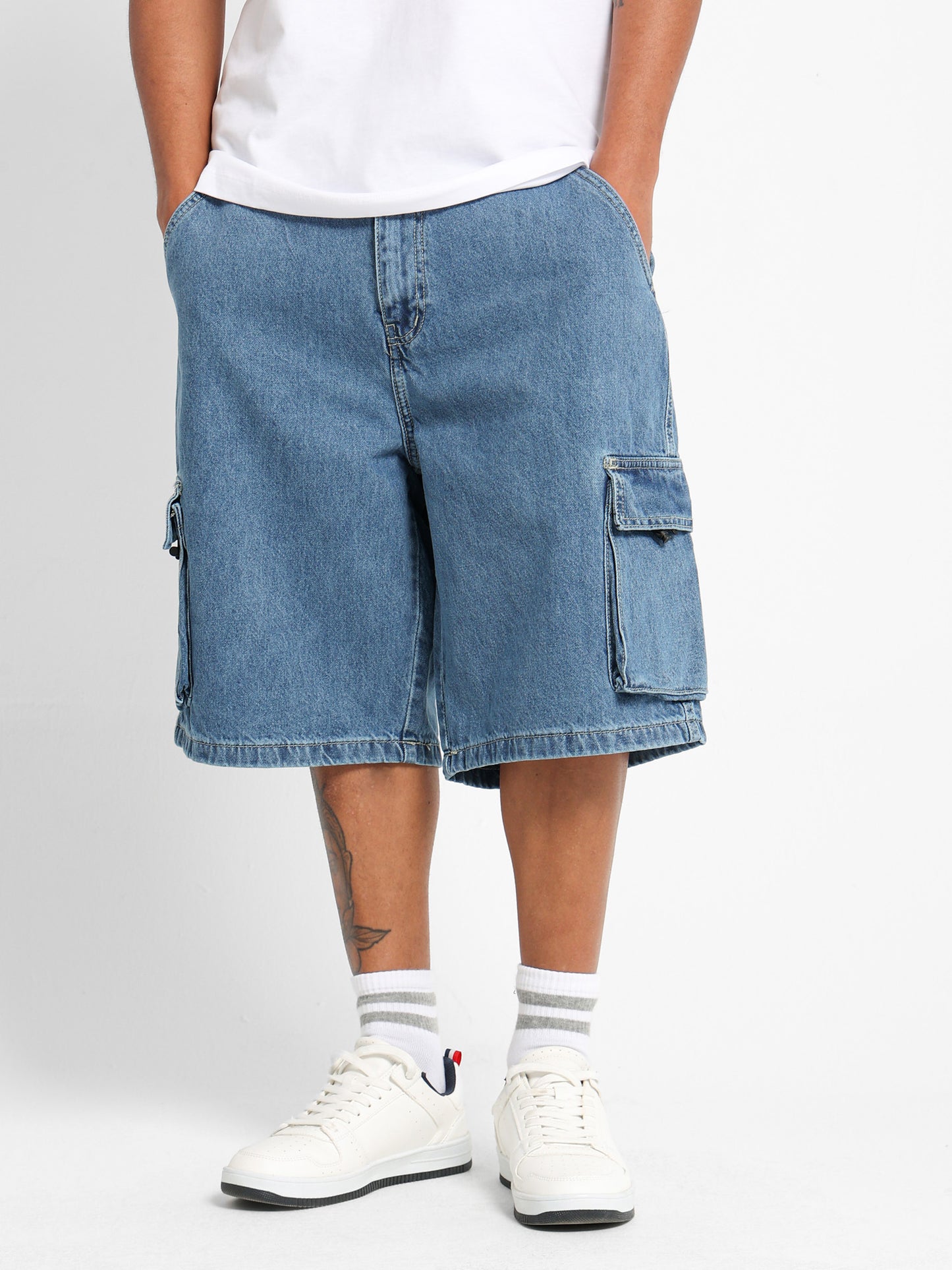 Cargo Denim Shorts