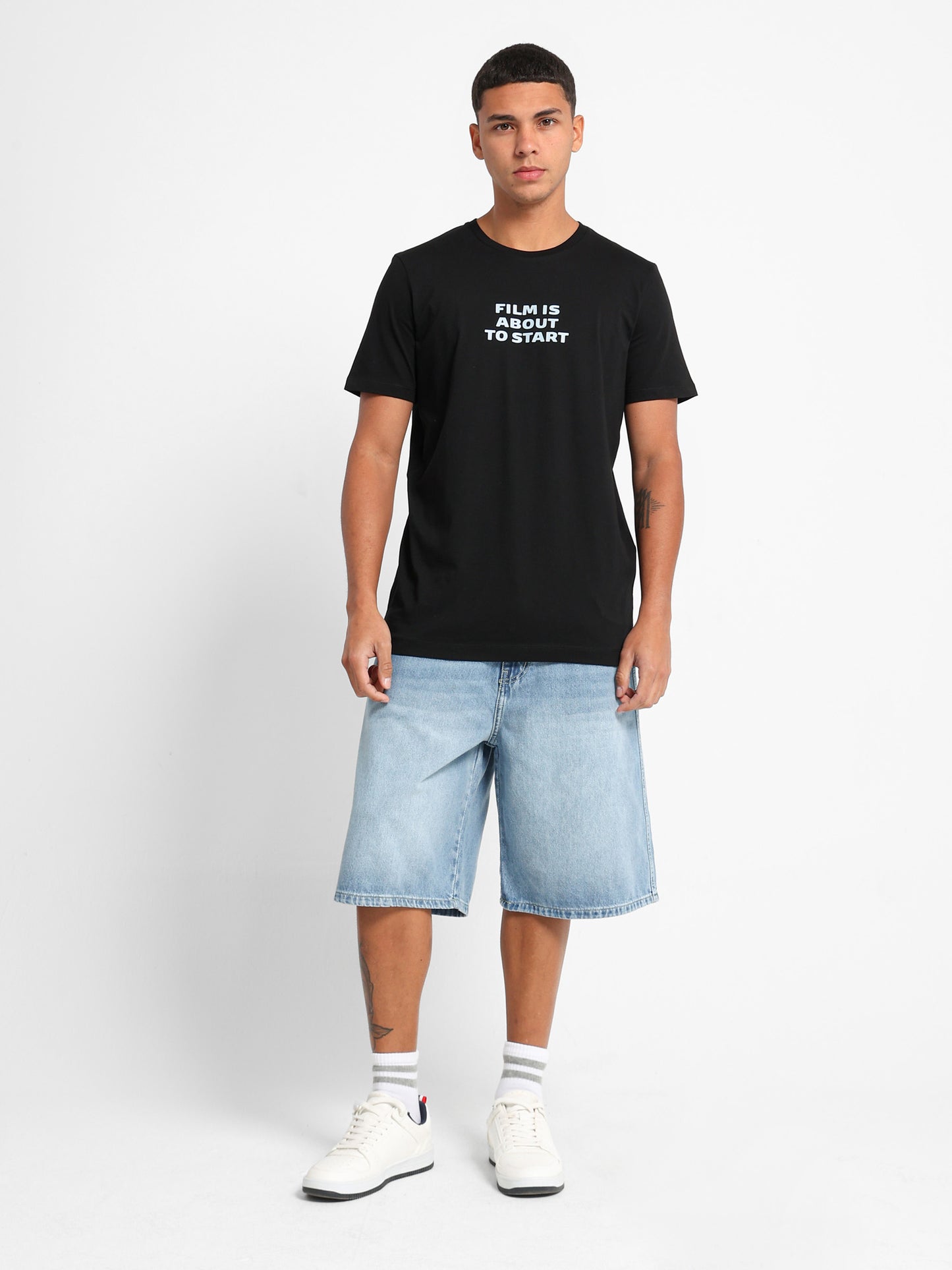 Oversized Denim Shorts