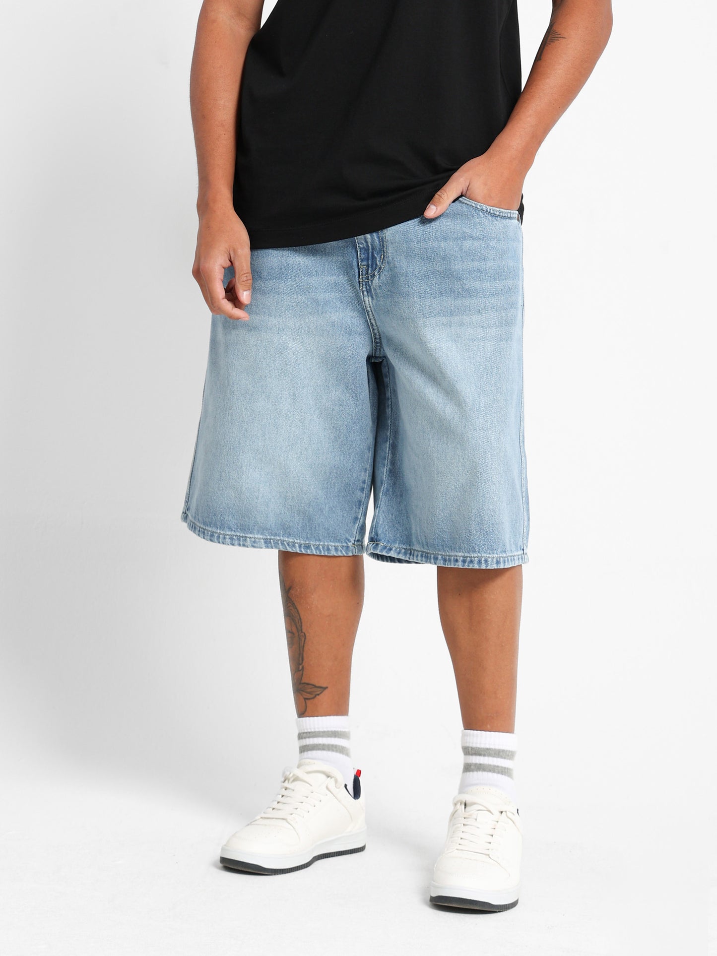Oversized Denim Shorts