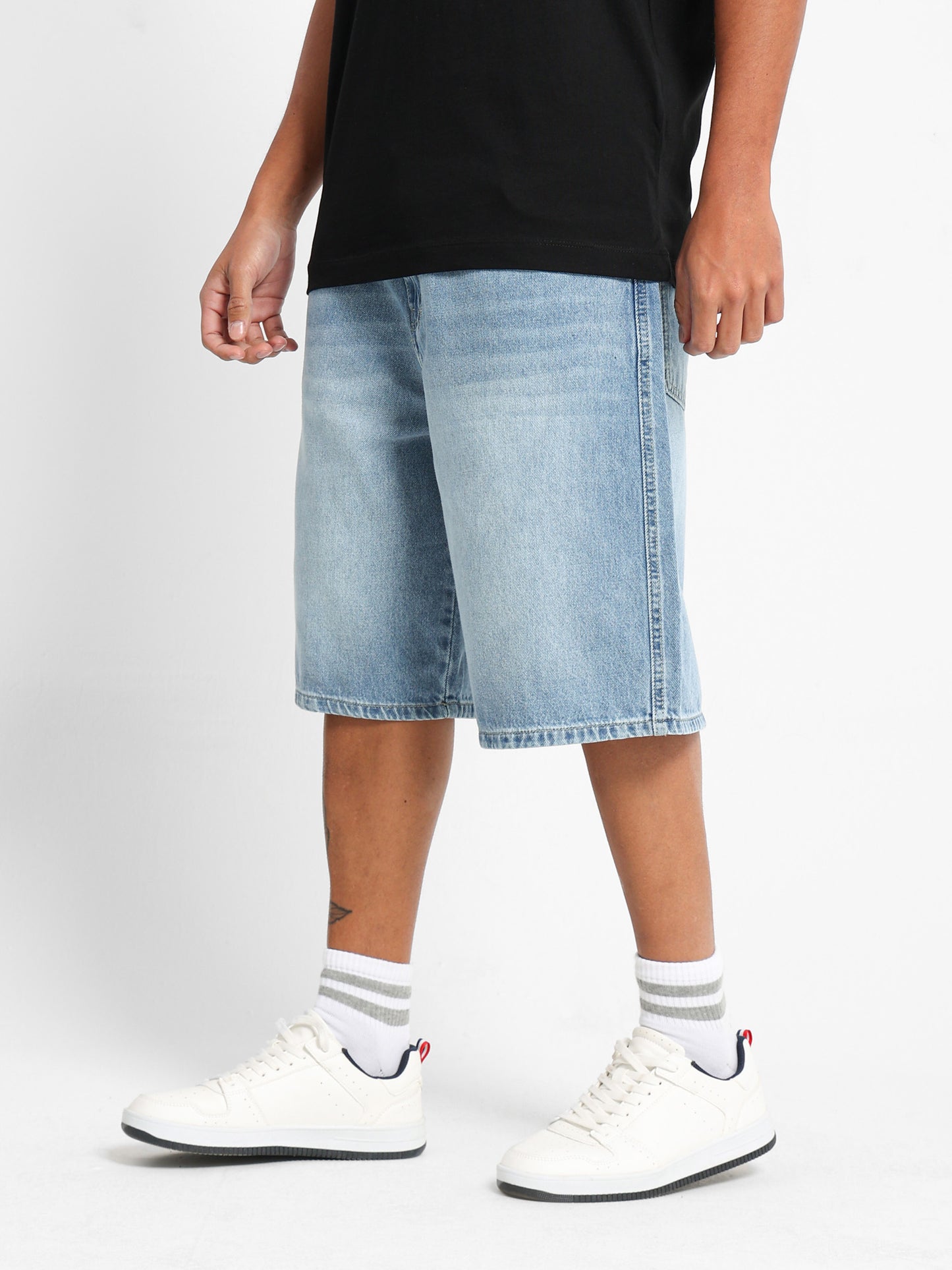 Oversized Denim Shorts