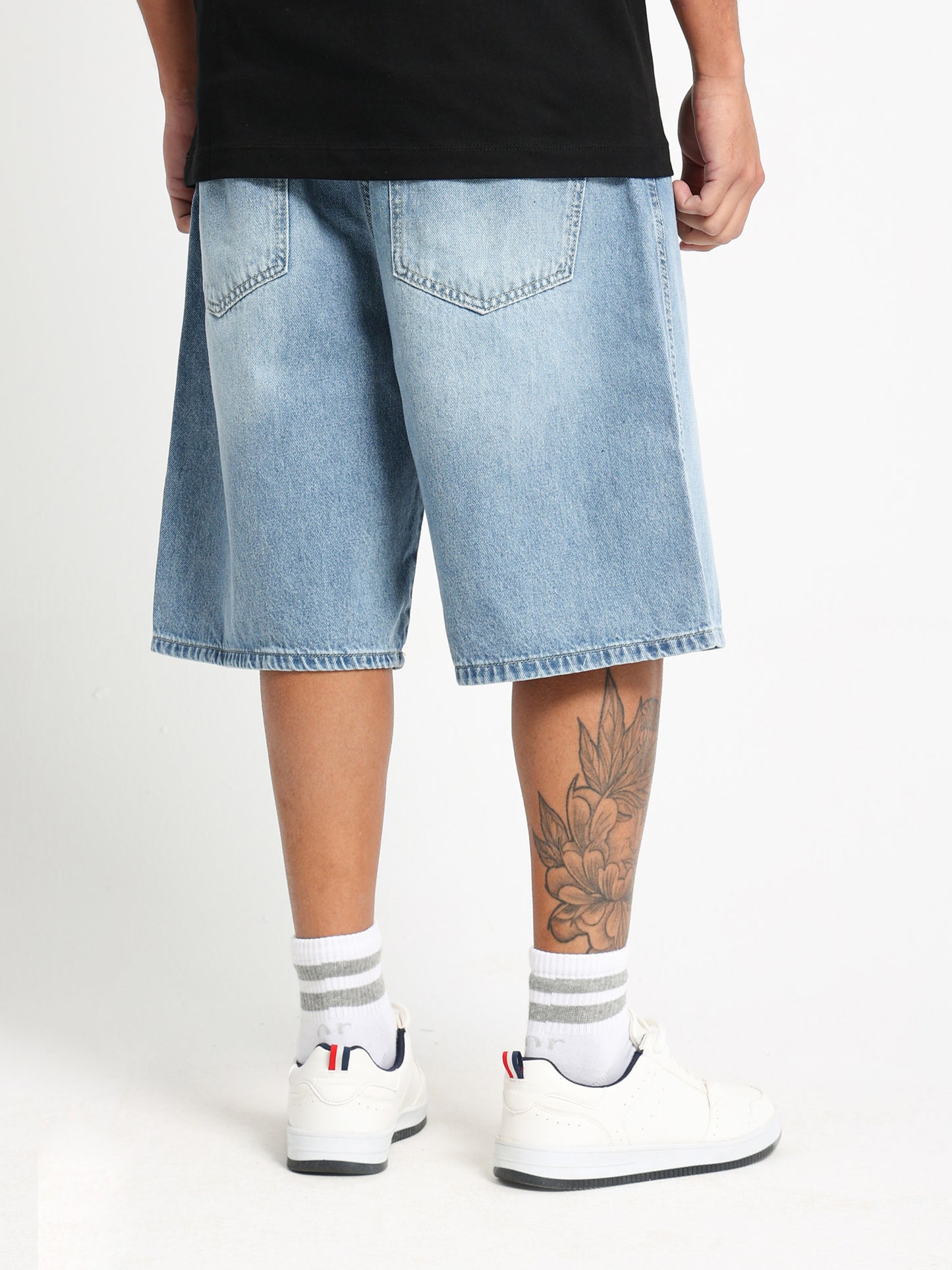 Oversized Denim Shorts