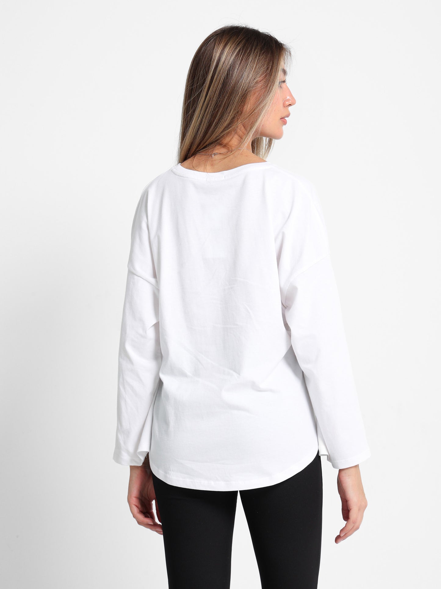 Hi-Low Front Print T-Shirt