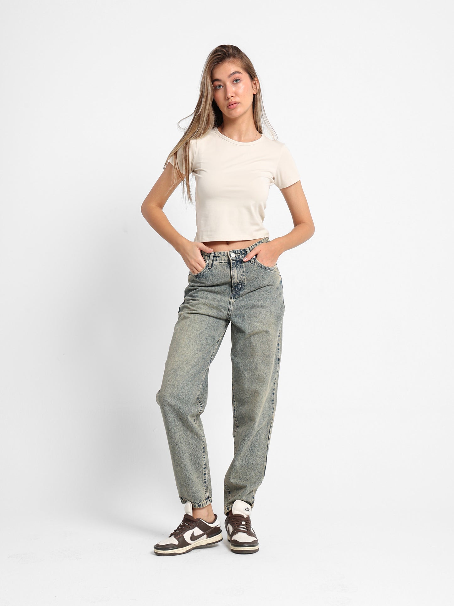 High-Waist Slouchy Mom Jeans