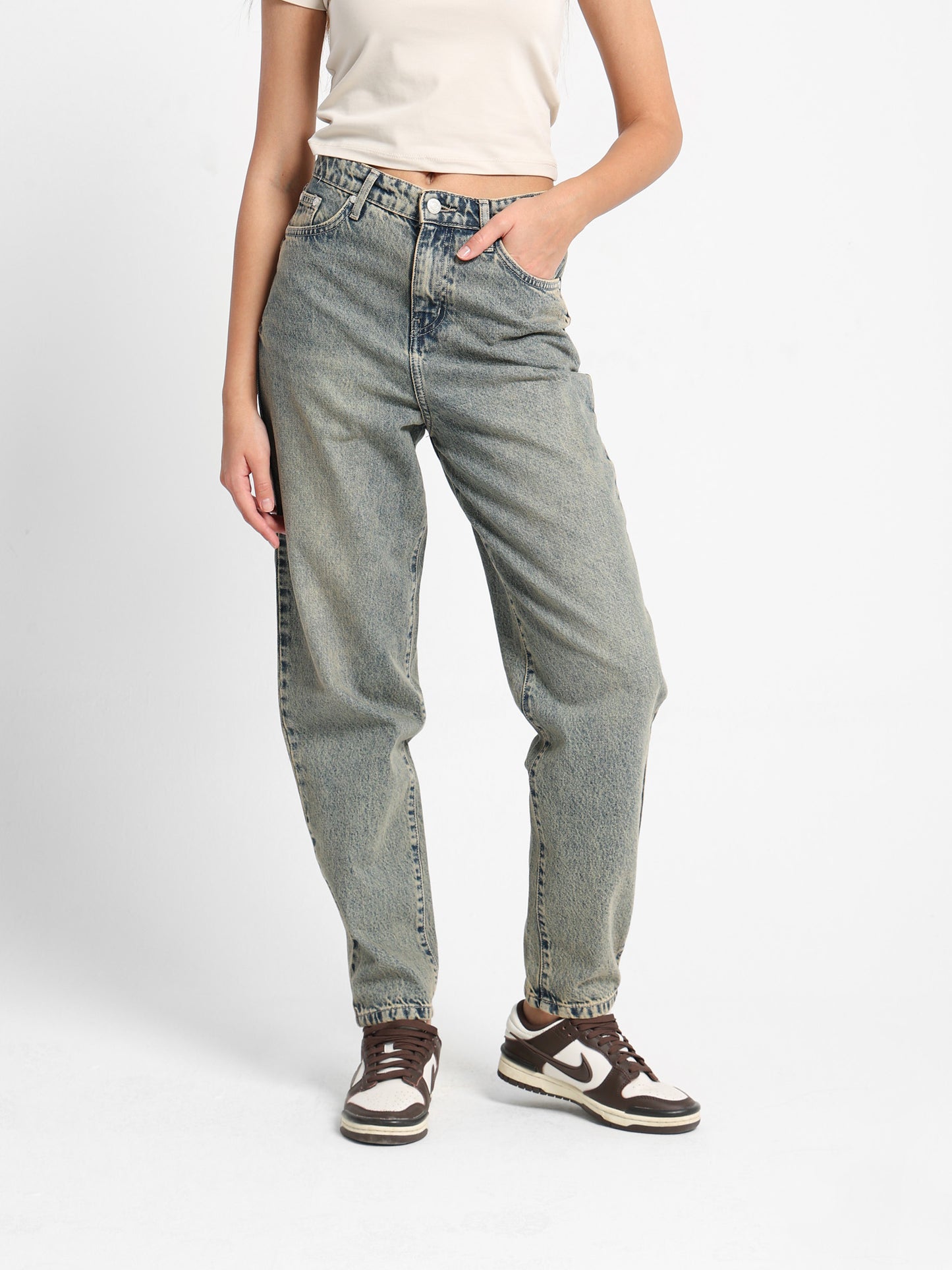 High-Waist Slouchy Mom Jeans