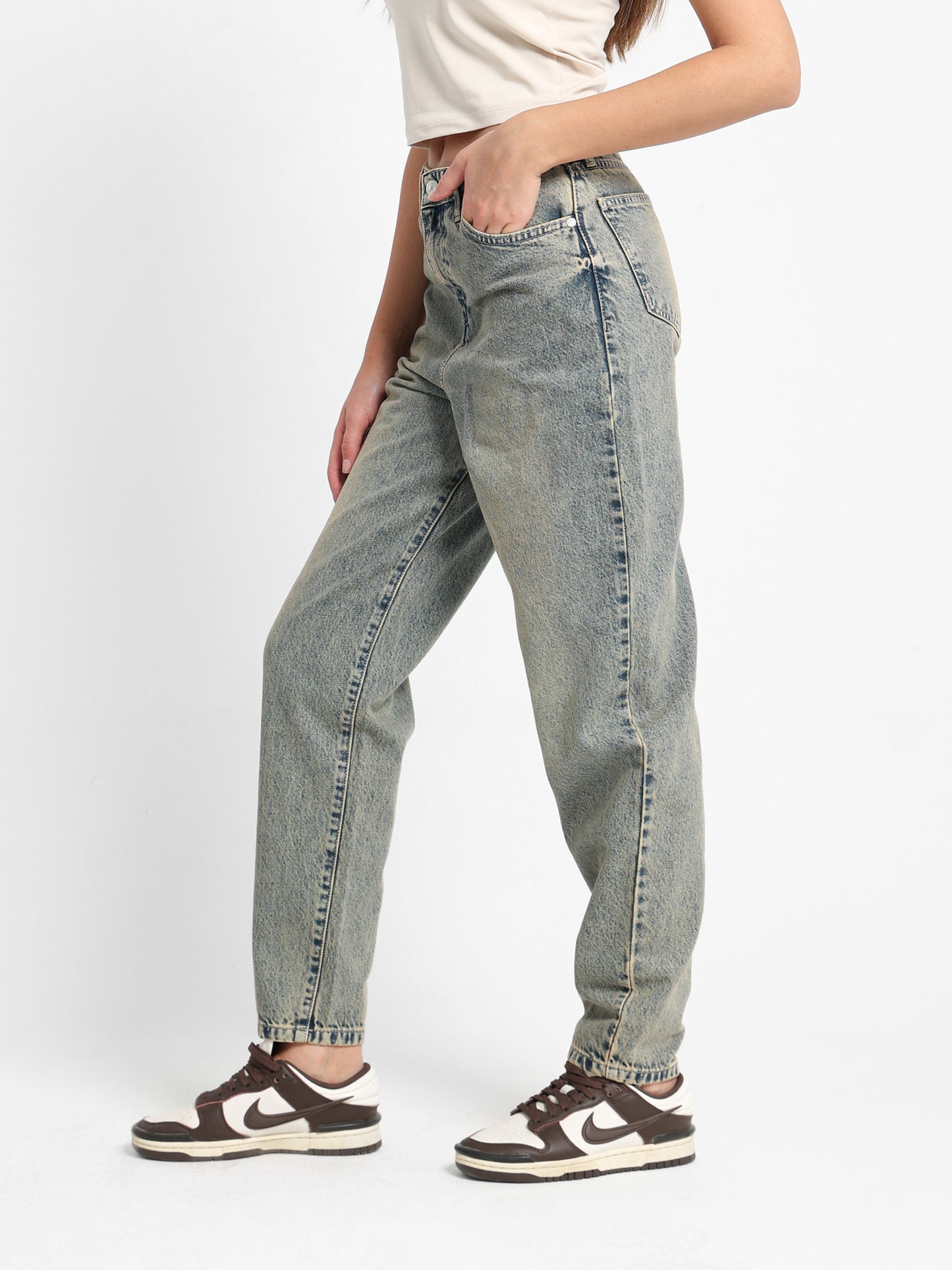 High-Waist Slouchy Mom Jeans