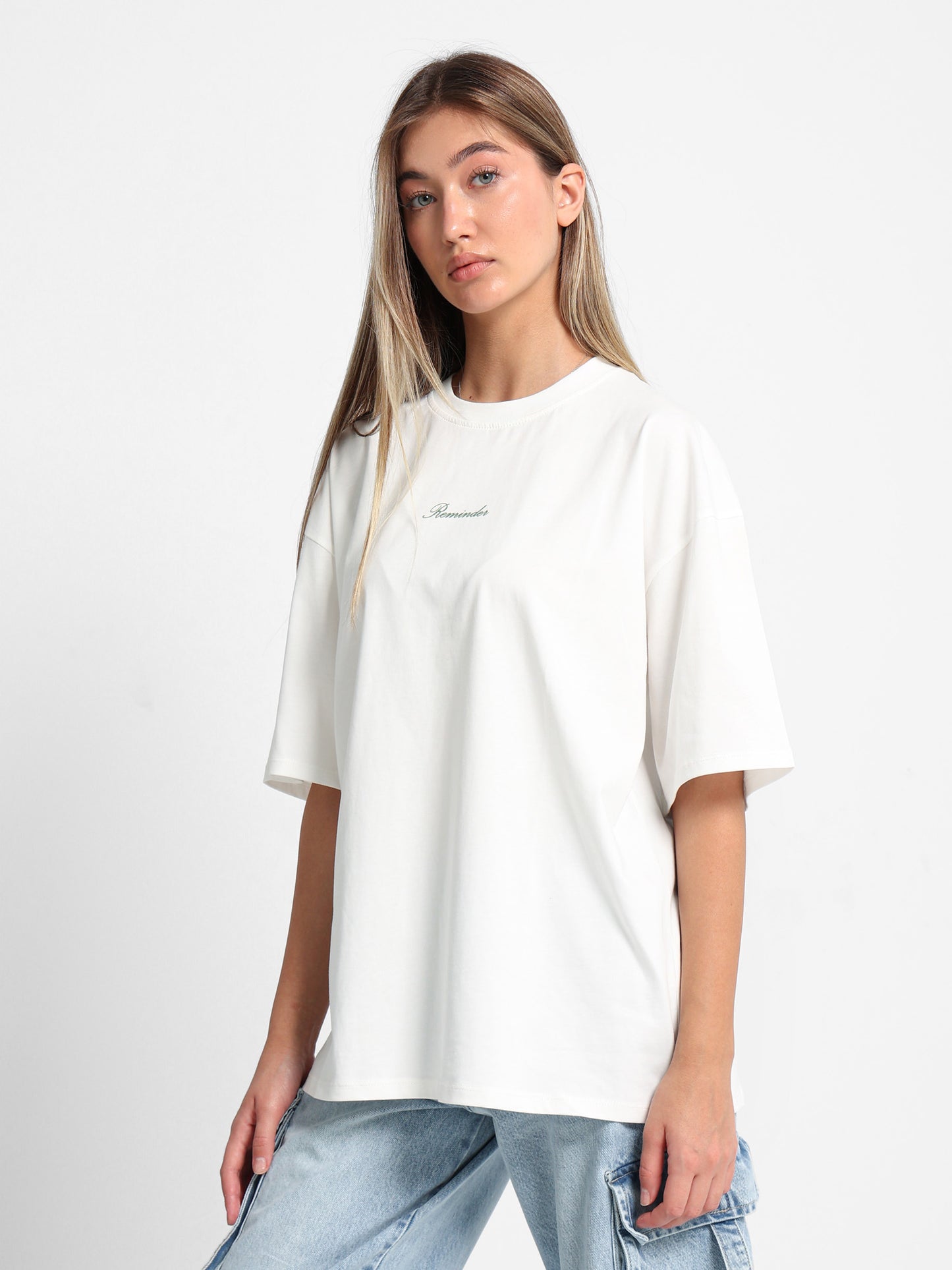Text and Leaf Print T-Shirt