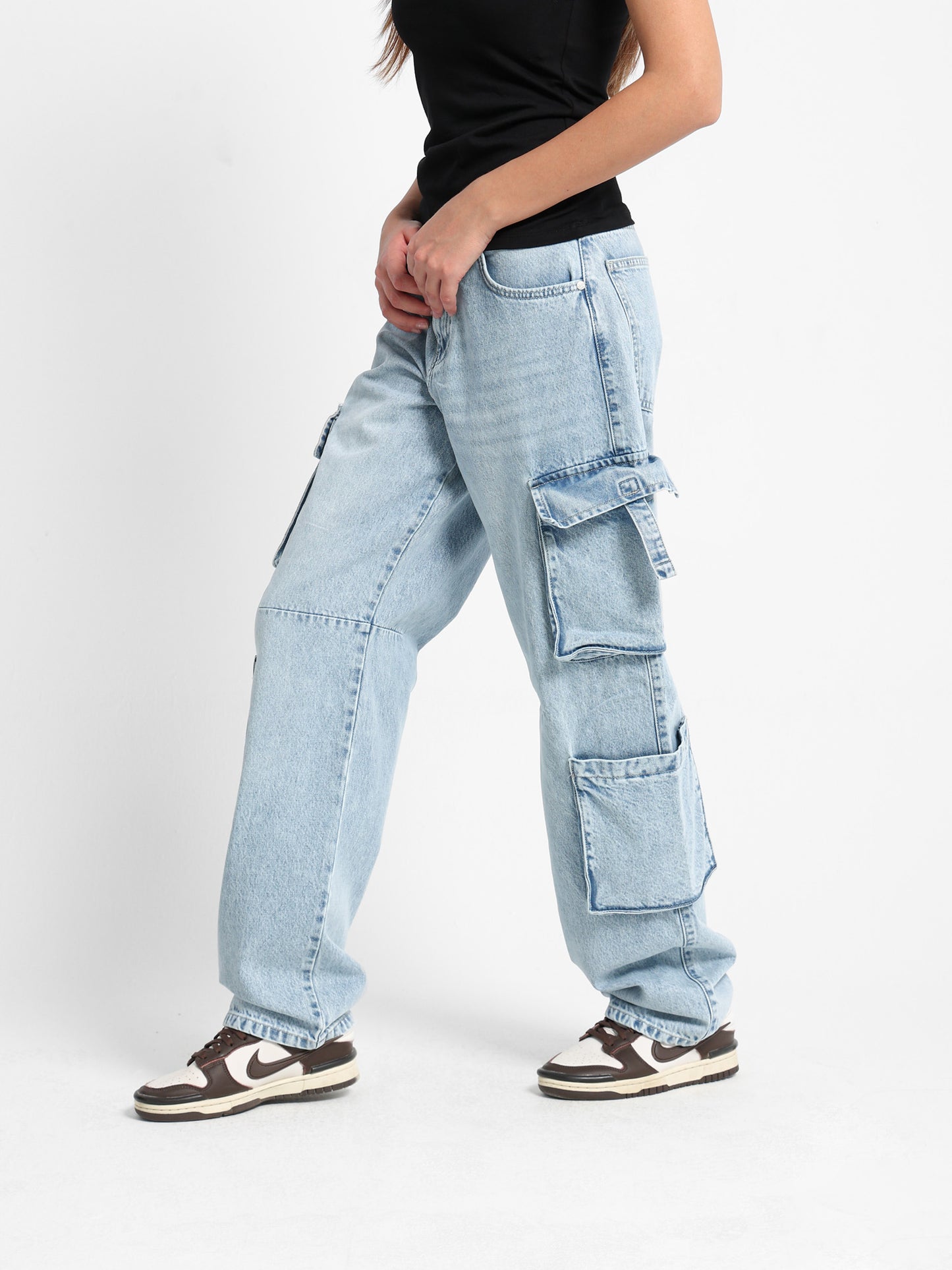 Cargo Jeans with Multiple Pockets