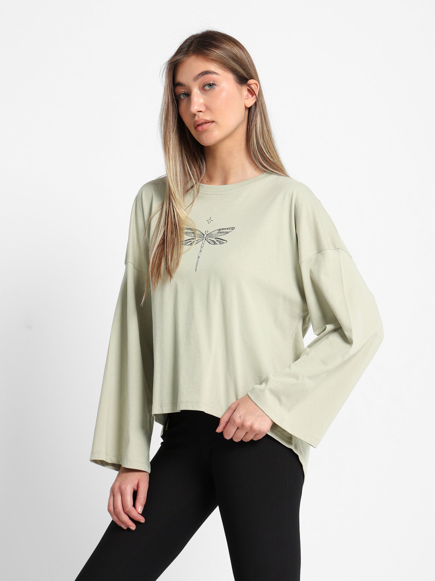 Dropped Shoulder Long Sleeve T-Shirt