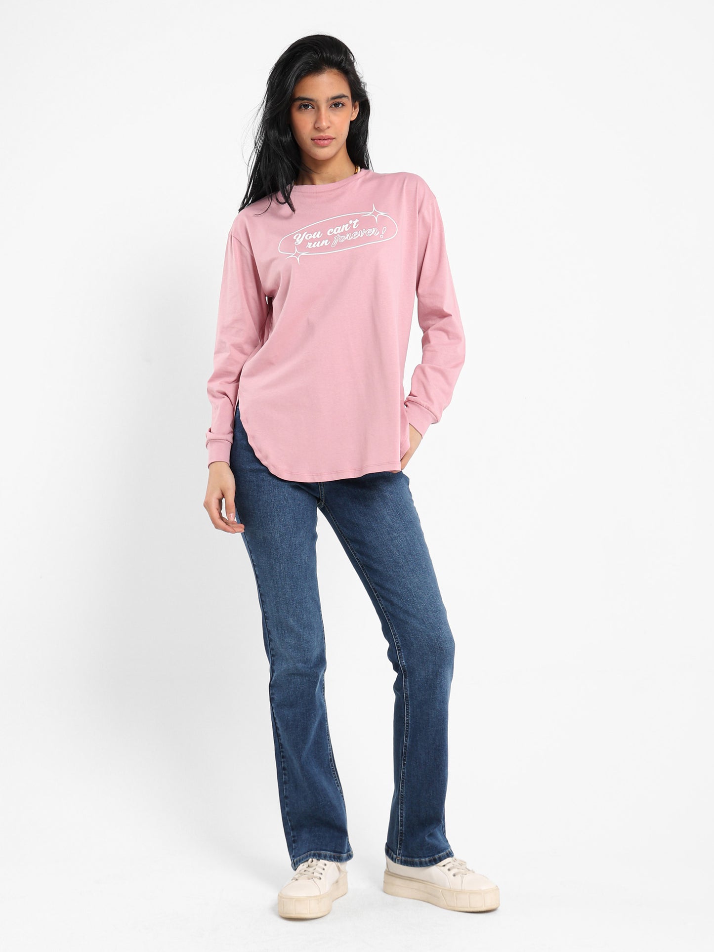 "You Can"t Run Forever" Long Sleeve T-Shirt