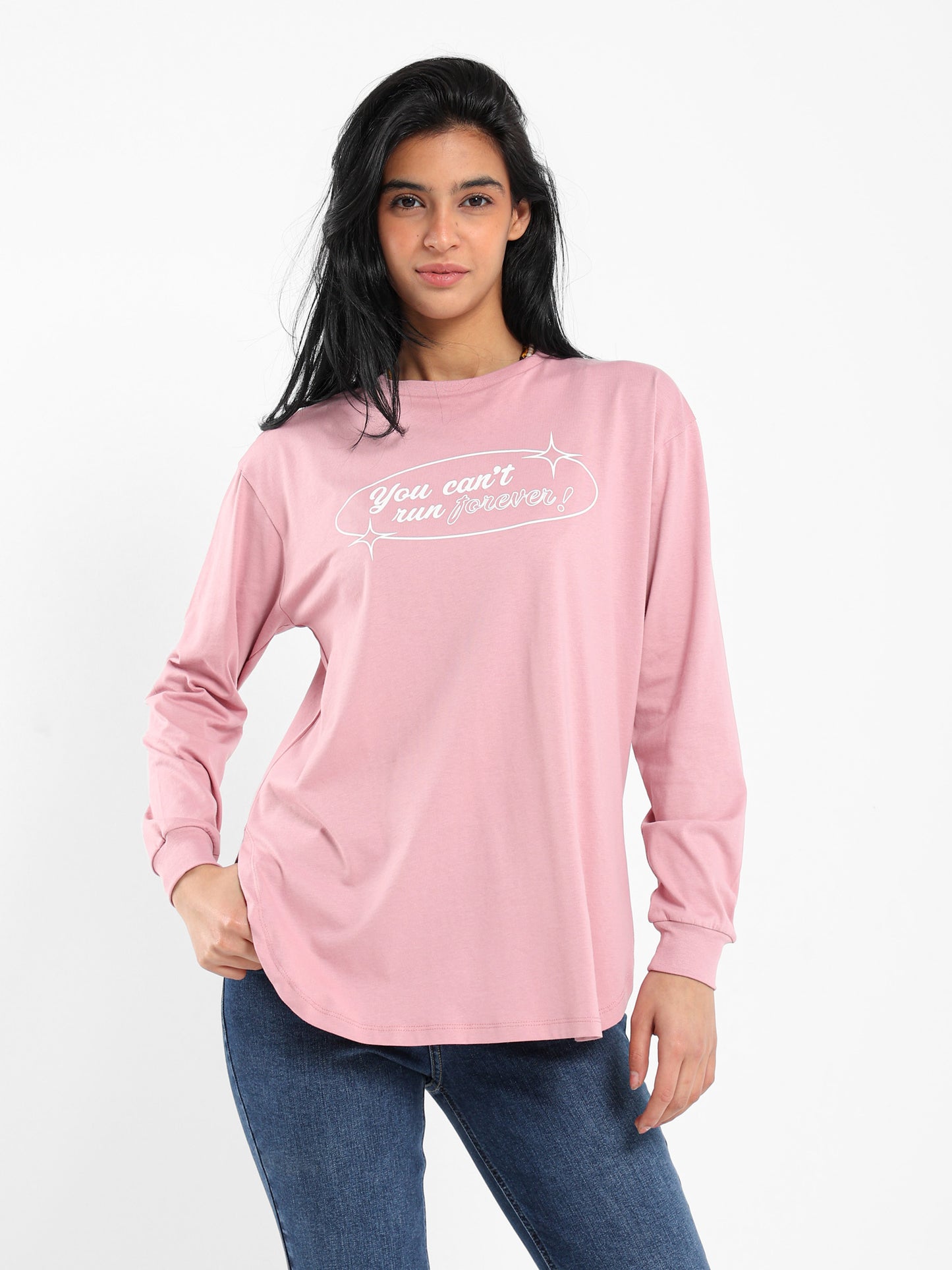 "You Can"t Run Forever" Long Sleeve T-Shirt